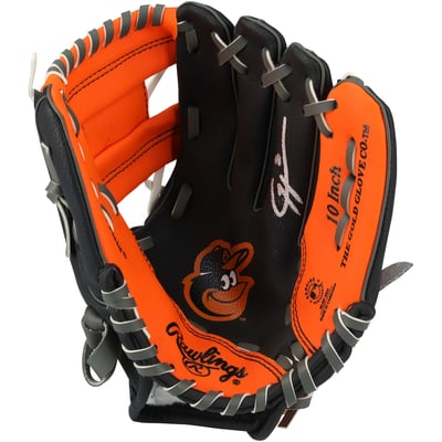 Gunnar Henderson Baltimore Orioles Autographed Fanatics Authentic Rawlings 10" Collectible Team Logo Glove