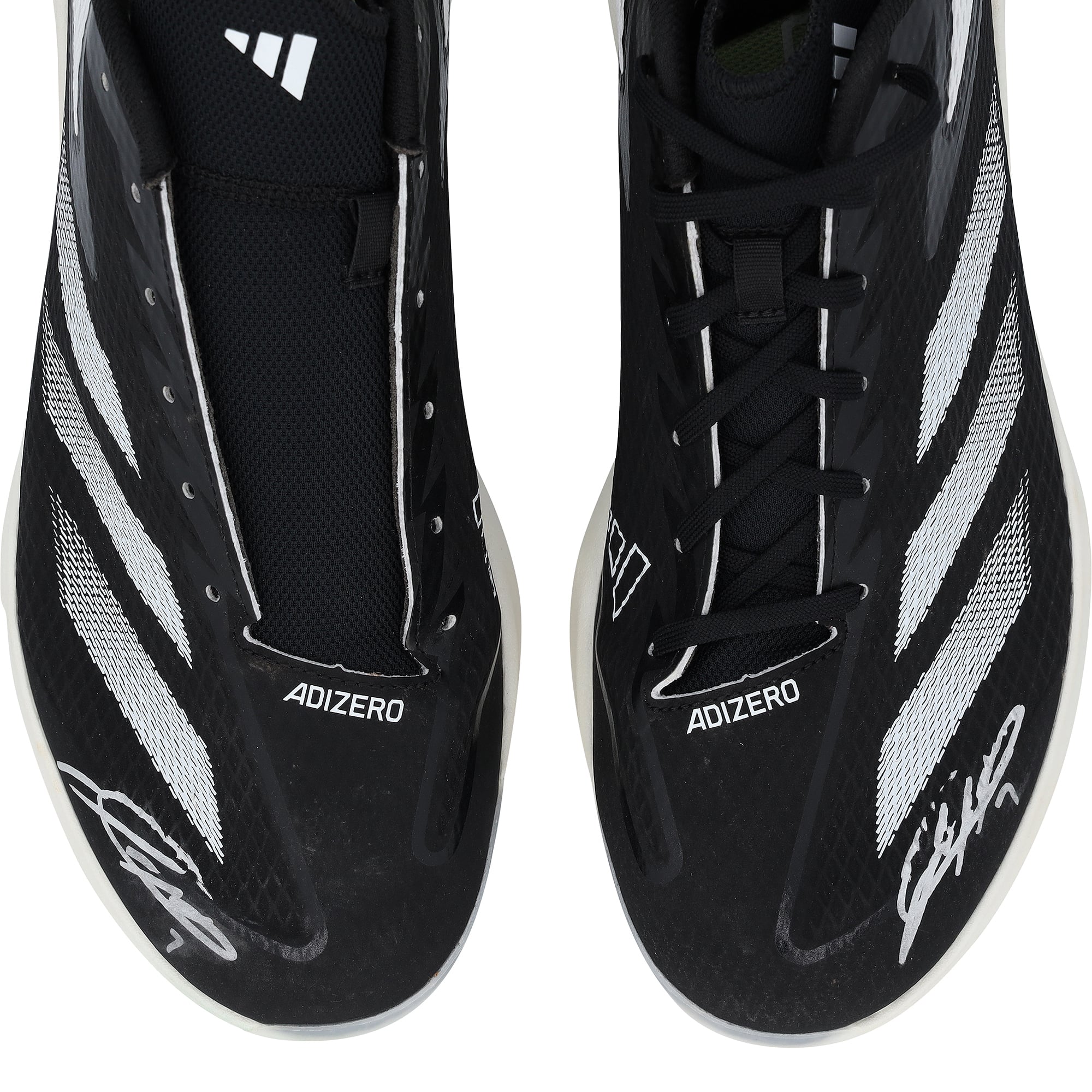 Crampons adidas noirs portés en match par Jackson Holliday des Orioles de Baltimore lors de la saison 2025 de la MLB, et autographiés - NF70442514-15