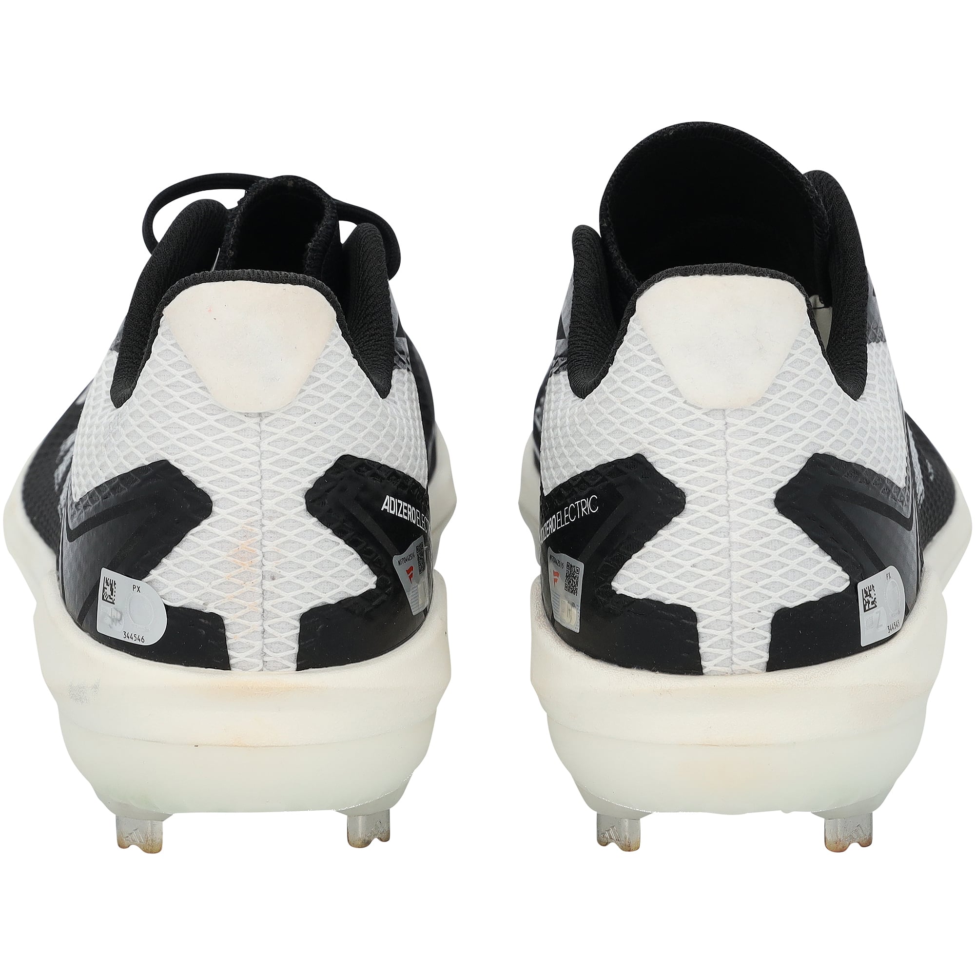 Crampons adidas noirs portés en match par Jackson Holliday des Orioles de Baltimore lors de la saison 2025 de la MLB, et autographiés - NF70442514-15