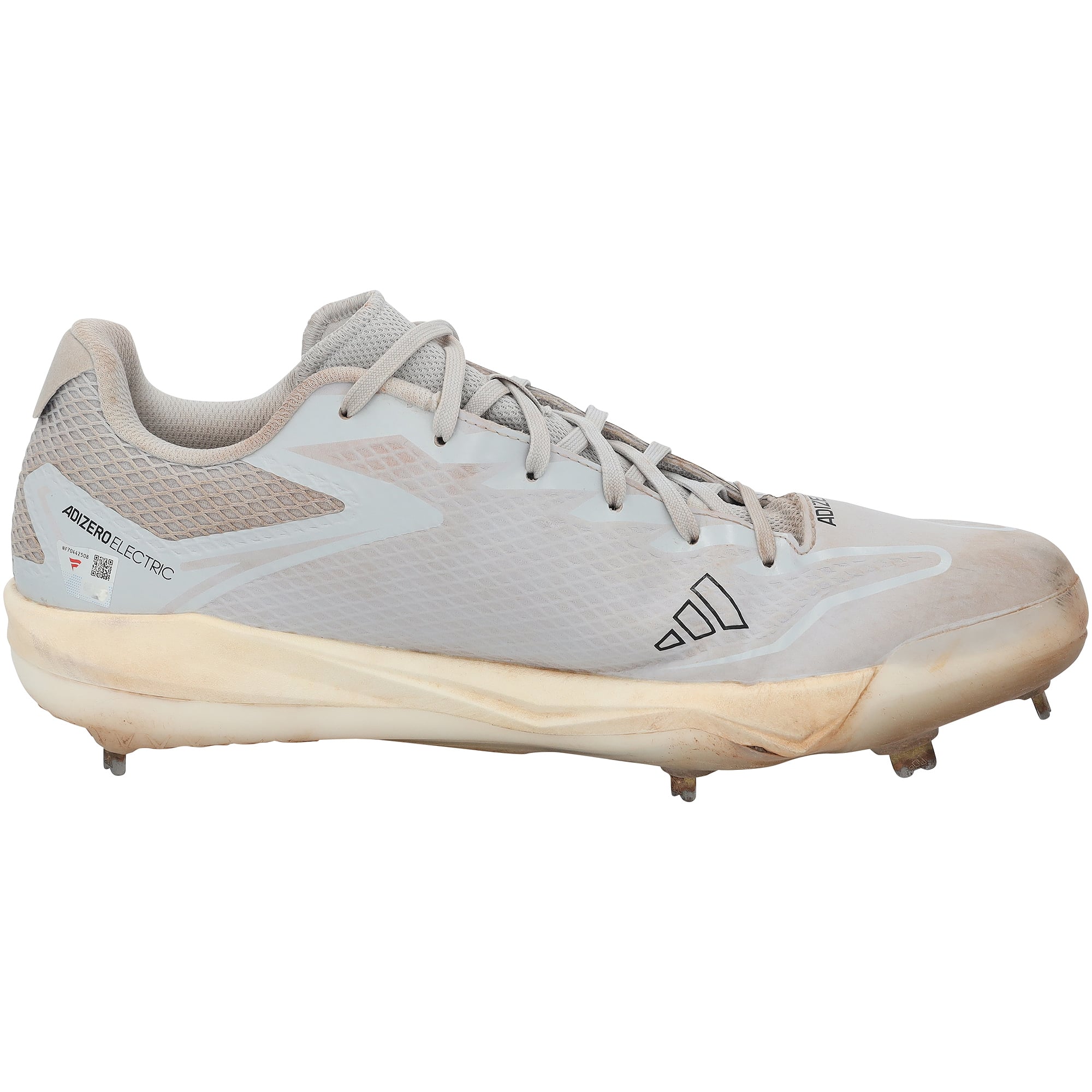 Crampons gris adidas autographiés par Jackson Holliday des Orioles de Baltimore, portés lors de la saison 2025 de la MLB - NF70442508-9