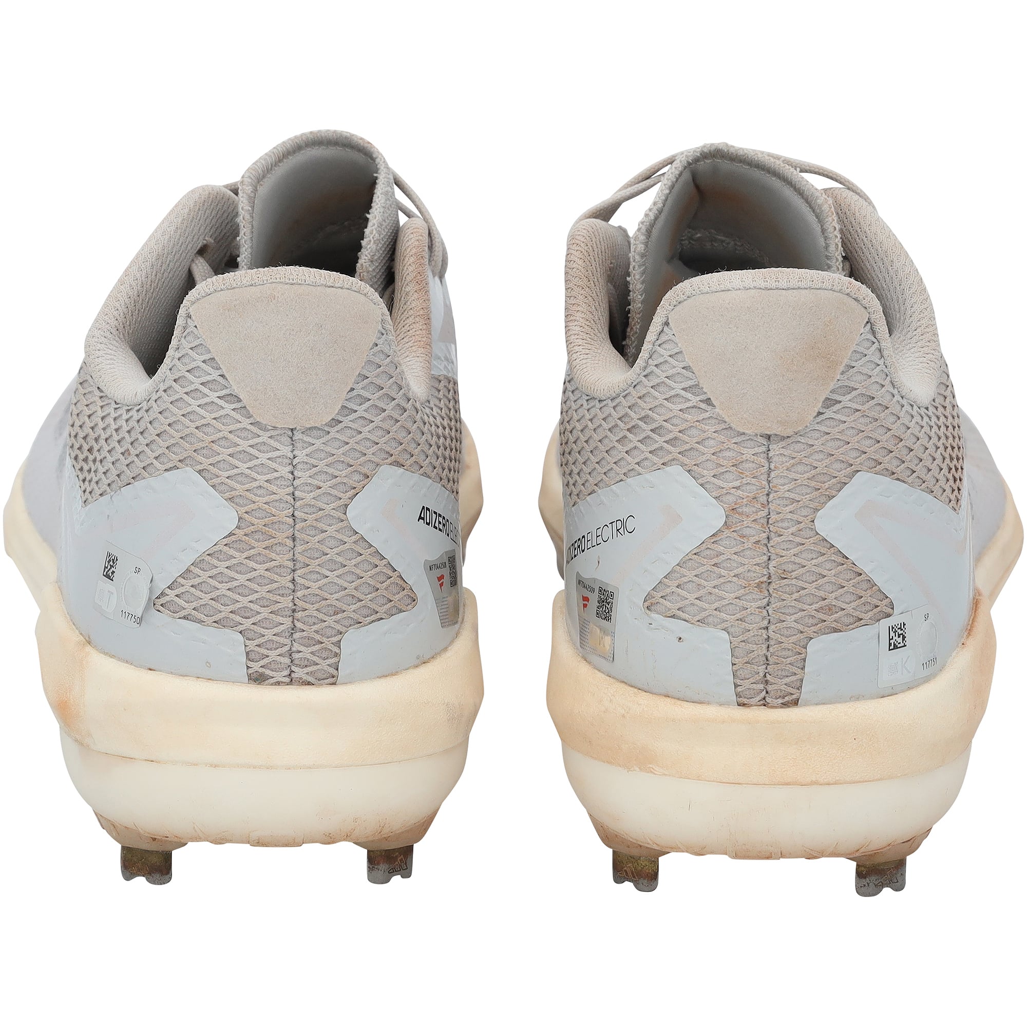 Crampons gris adidas autographiés par Jackson Holliday des Orioles de Baltimore, portés lors de la saison 2025 de la MLB - NF70442508-9