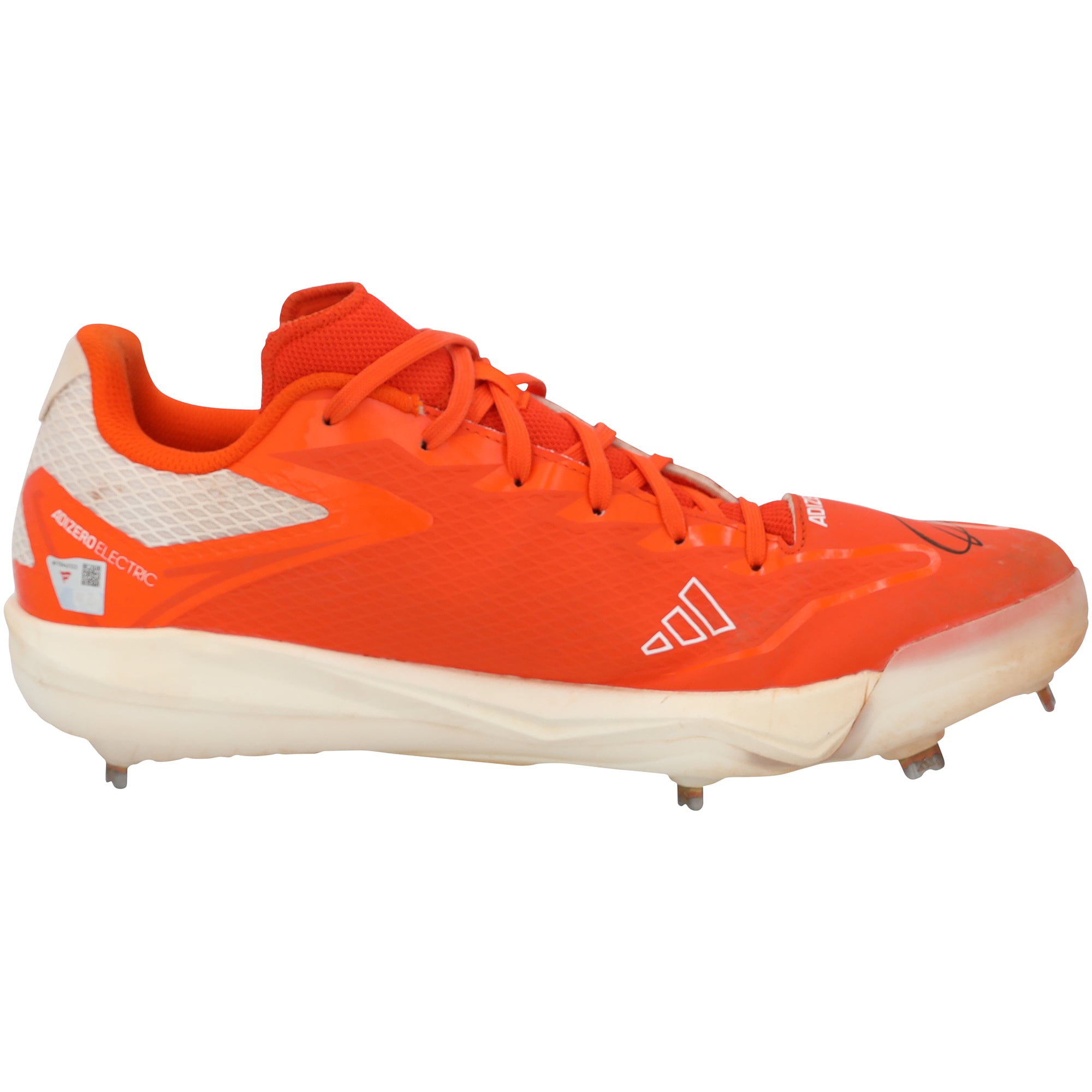 Crampons adidas orange portés en match par Jackson Holliday des Orioles de Baltimore lors de la saison 2025 de la MLB, authentifiés - NF70442522-23
