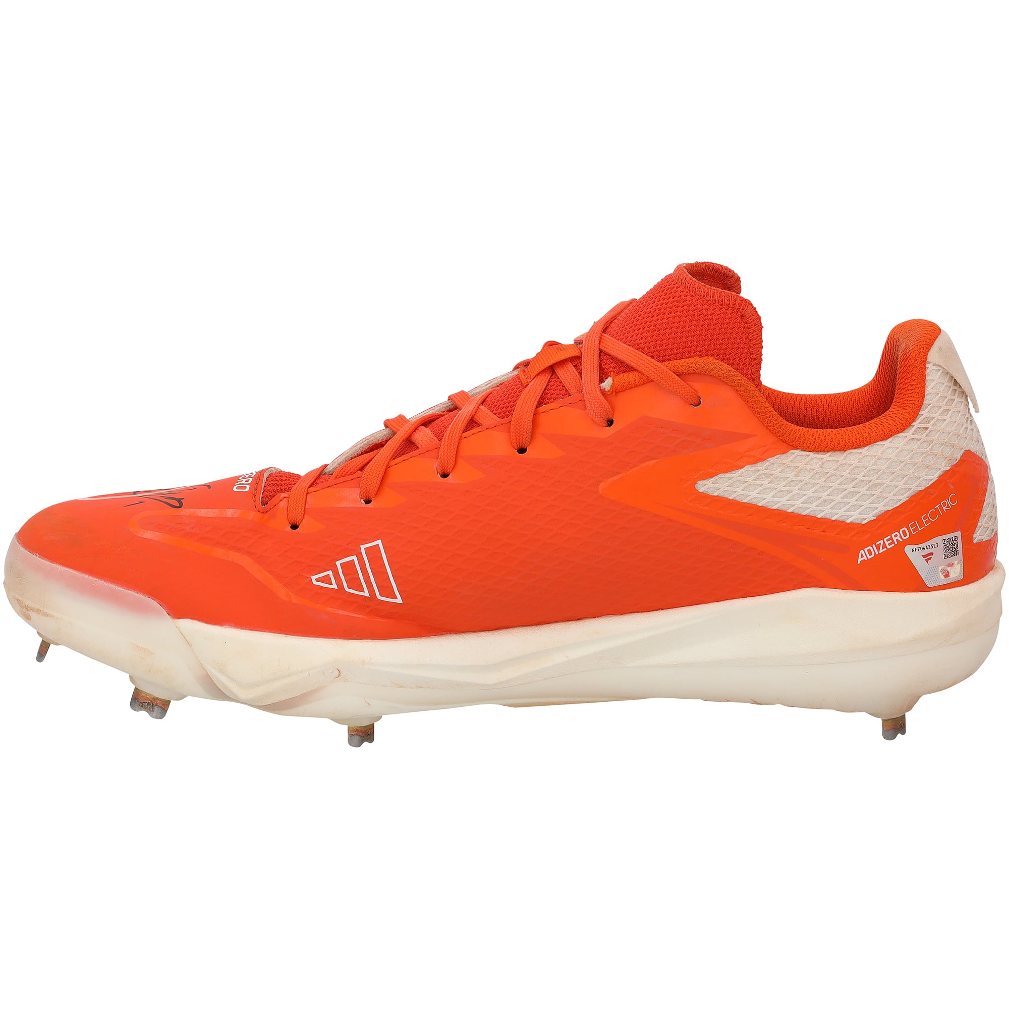 Crampons adidas orange portés en match par Jackson Holliday des Orioles de Baltimore lors de la saison 2025 de la MLB, authentifiés - NF70442522-23