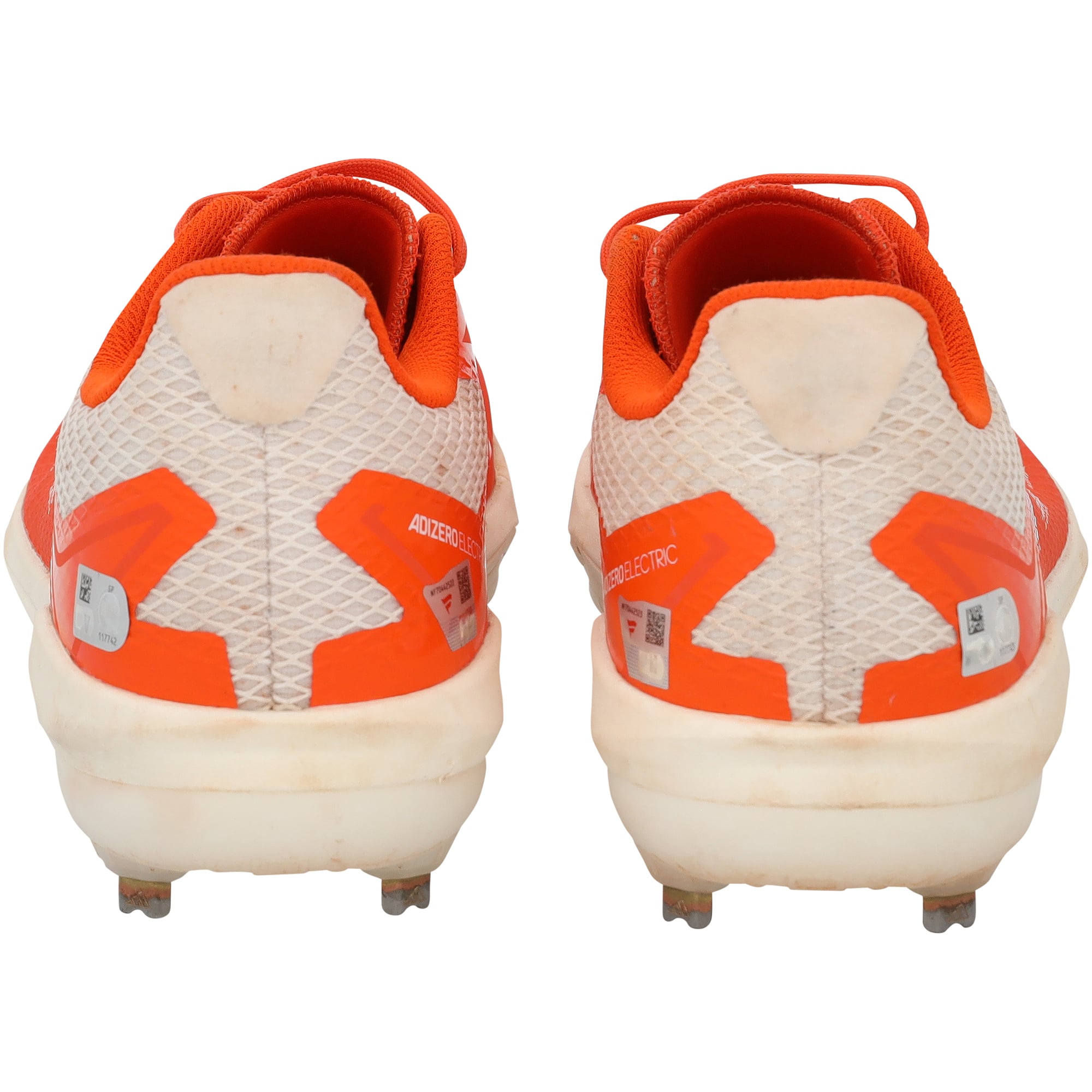 Crampons adidas orange portés en match par Jackson Holliday des Orioles de Baltimore lors de la saison 2025 de la MLB, authentifiés - NF70442522-23
