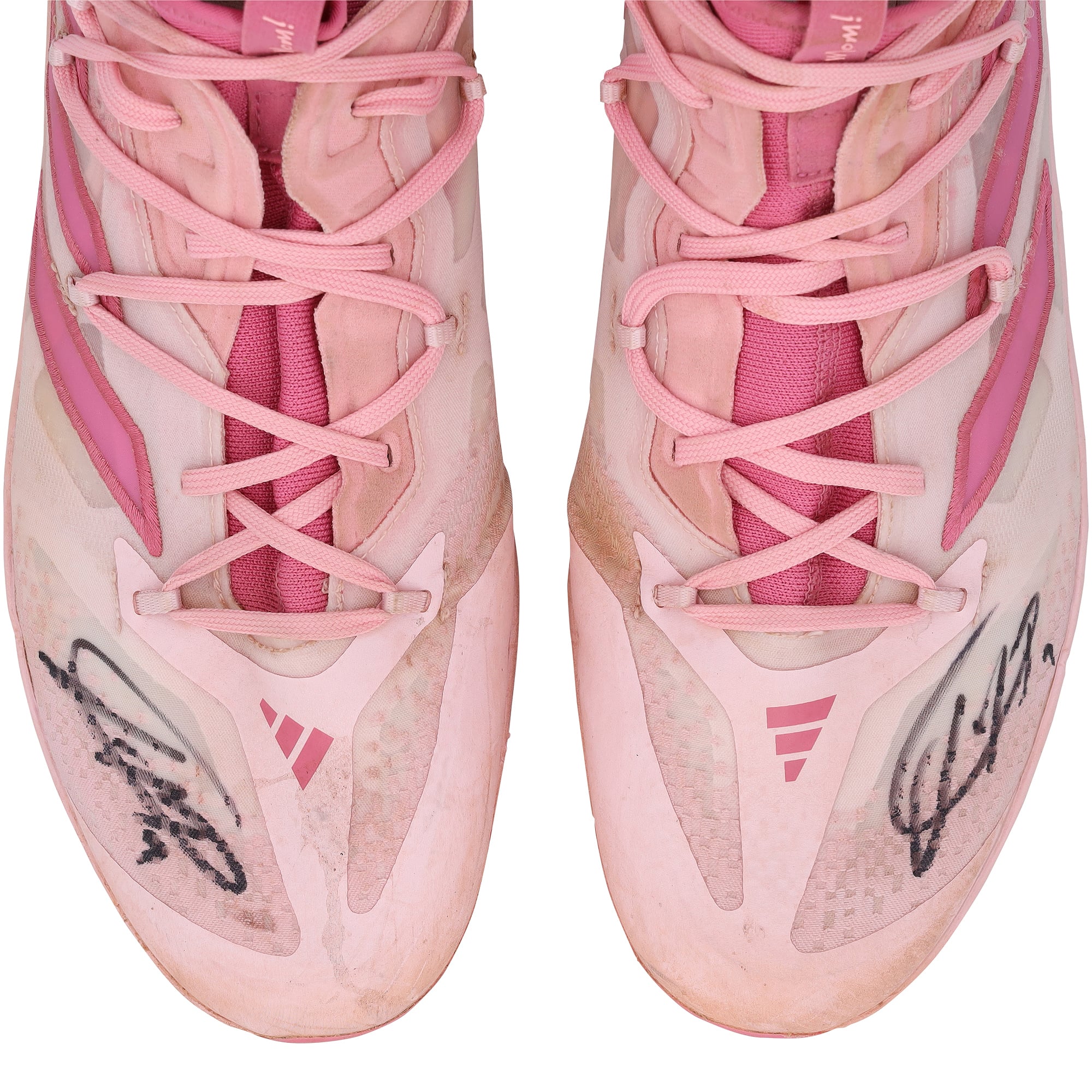 Crampons roses adidas portés en match par Jackson Holliday des Orioles de Baltimore lors de la saison 2025 de la MLB, authentifiés - NF70442528-29