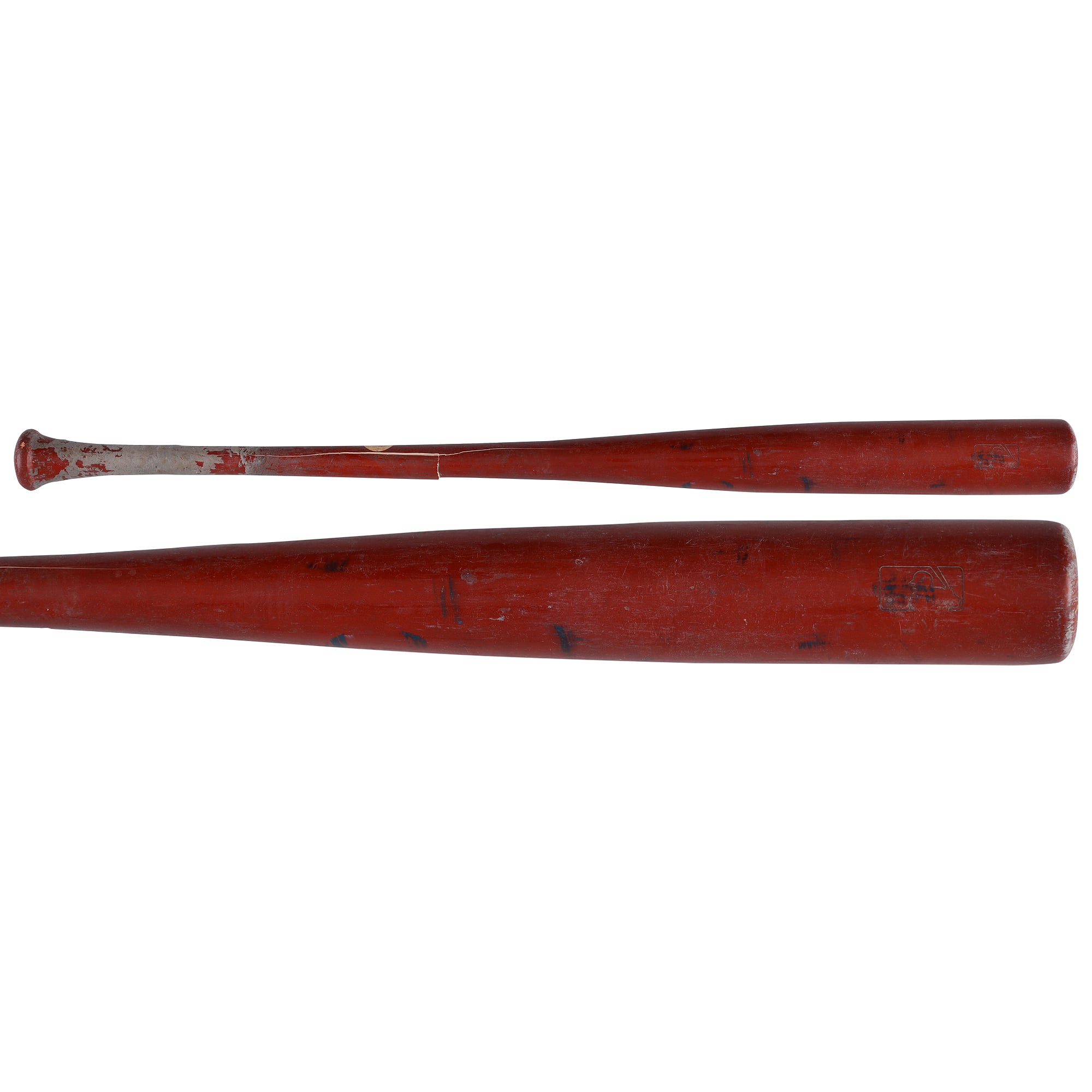 Bâton Victus rouge cassé, utilisé en match et autographié par Jackson Holliday des Orioles de Baltimore lors de la saison 2025 de la MLB - NF70442534