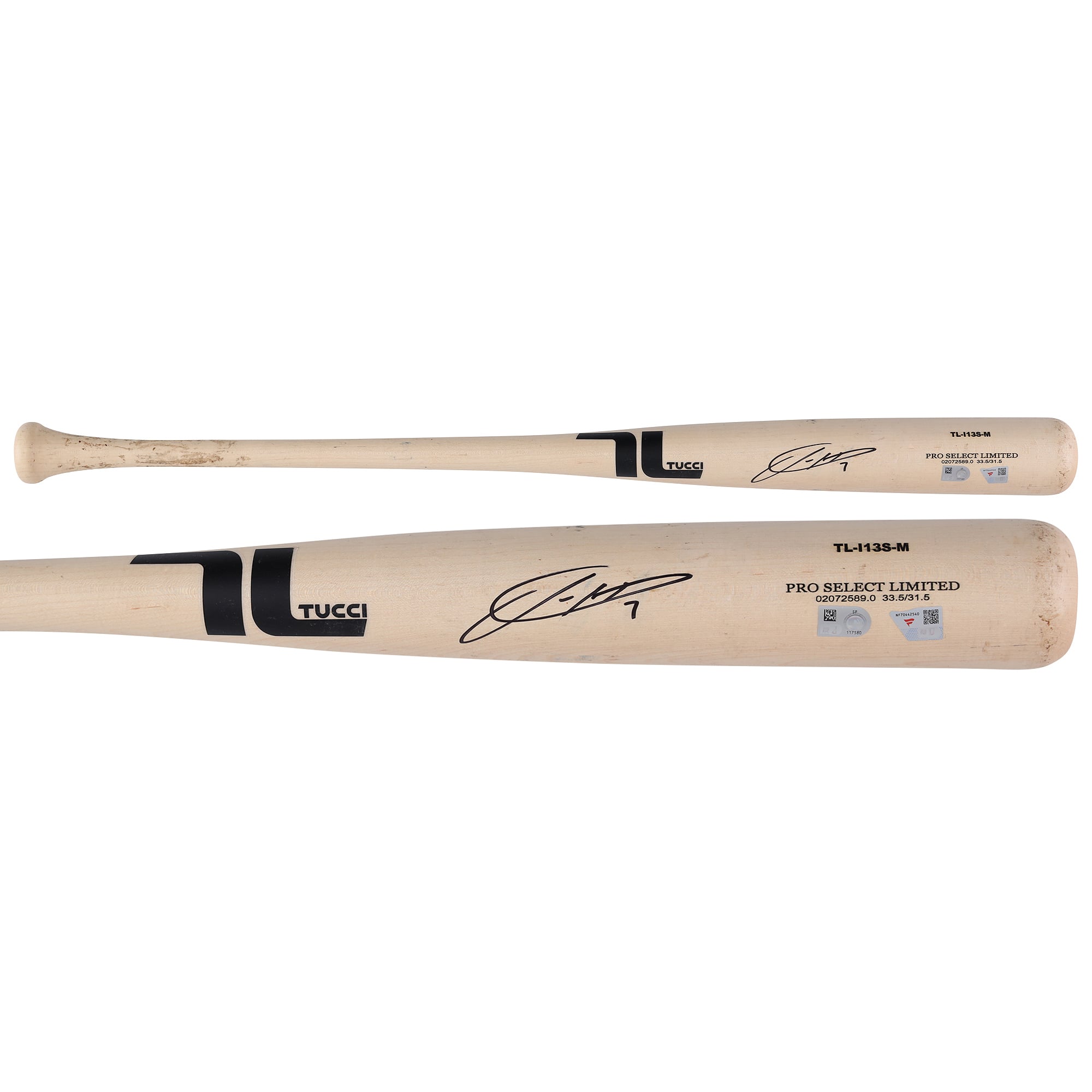 Jackson Holliday Baltimore Orioles Autographed Game-Used Tan Tucci Bat from the 2025 MLB Season - NF70442540