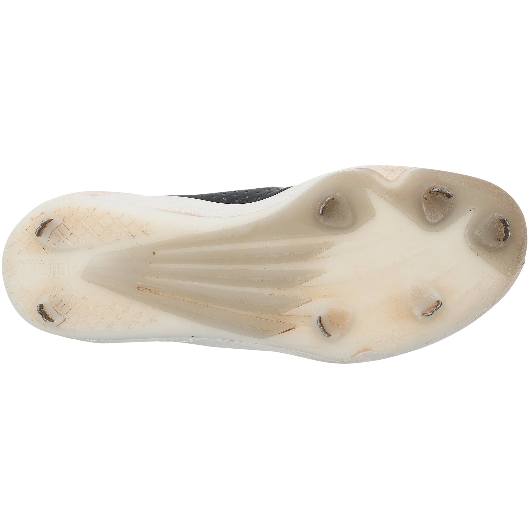 Crampons adidas blancs et noirs portés en match par Jackson Holliday des Orioles de Baltimore lors de la saison 2025 de la MLB, authentifiés - NF70442488-89