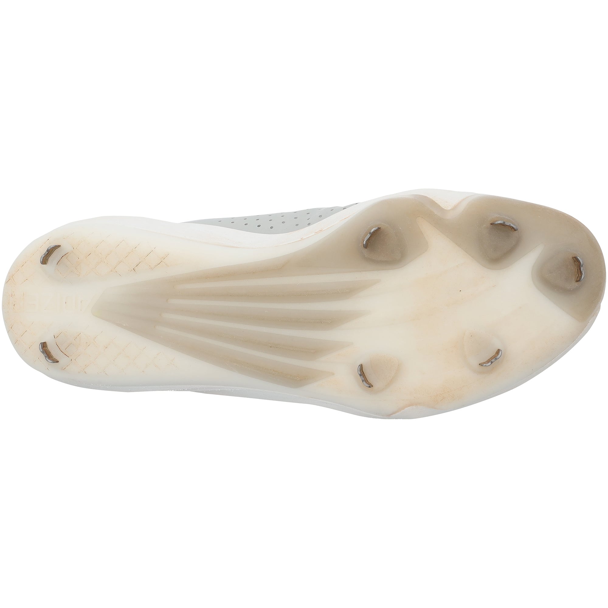 Crampons adidas blancs et gris portés en match par Jackson Holliday des Orioles de Baltimore lors de la saison 2025 de la MLB, authentifiés - NF70442494-95