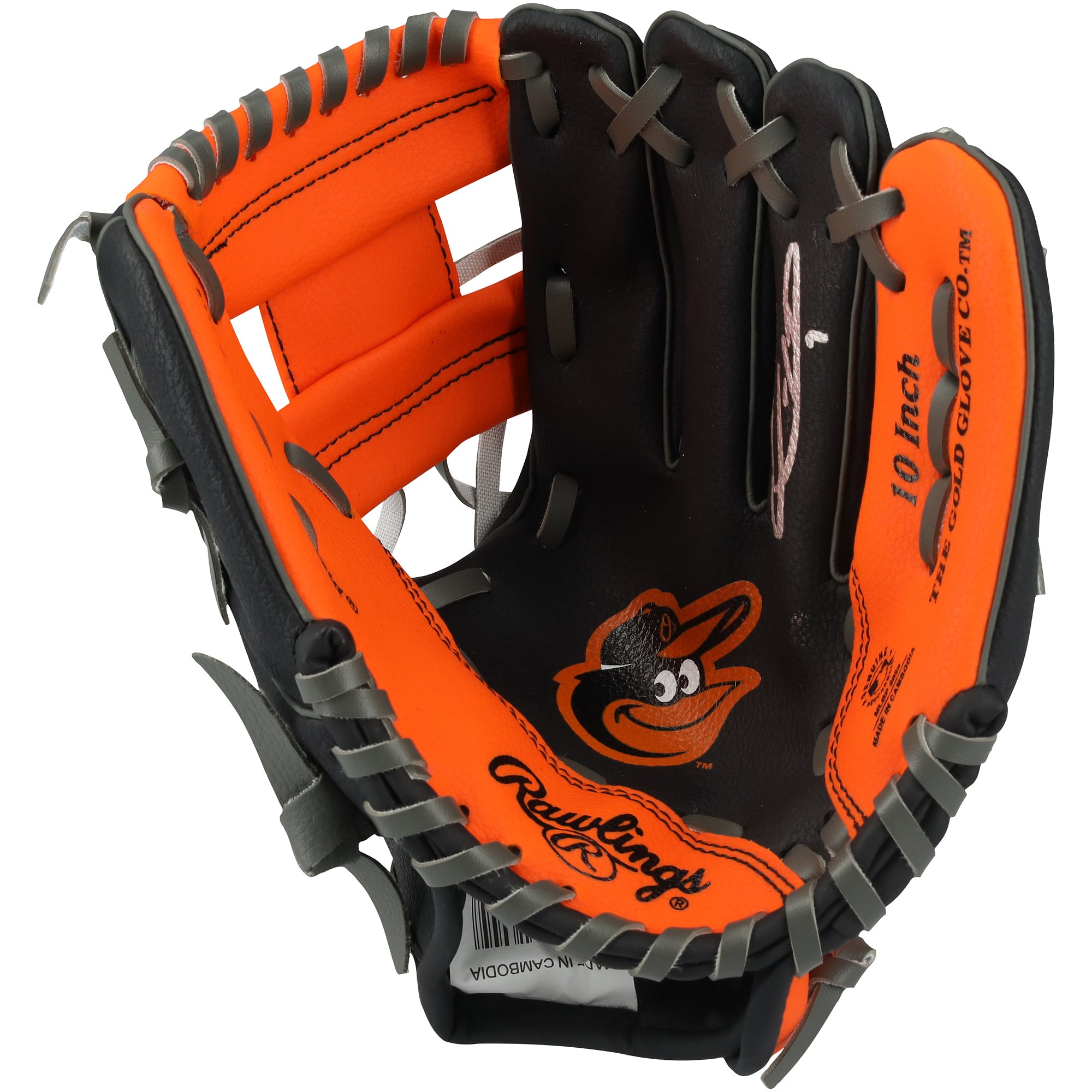 Jackson Holliday Baltimore Orioles Autographed Rawlings 10" Collectible Team Logo Glove
