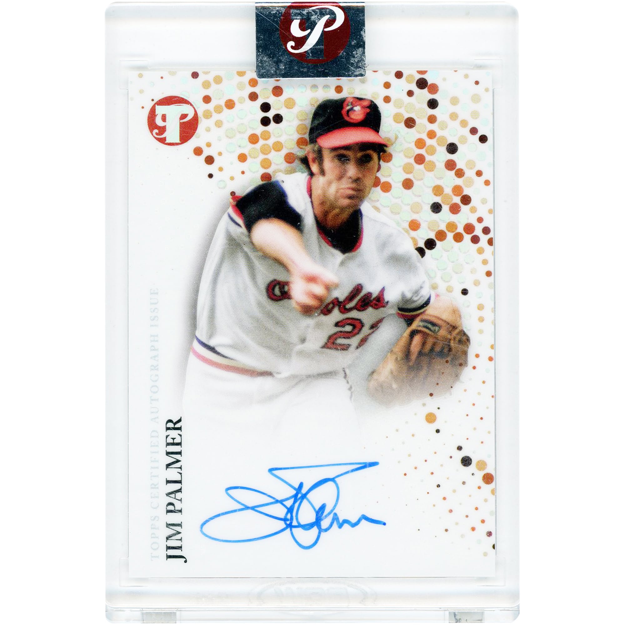 Carte autographiée de Jim Palmer (Baltimore Orioles) 2022 Topps Pristine #PA-JPA