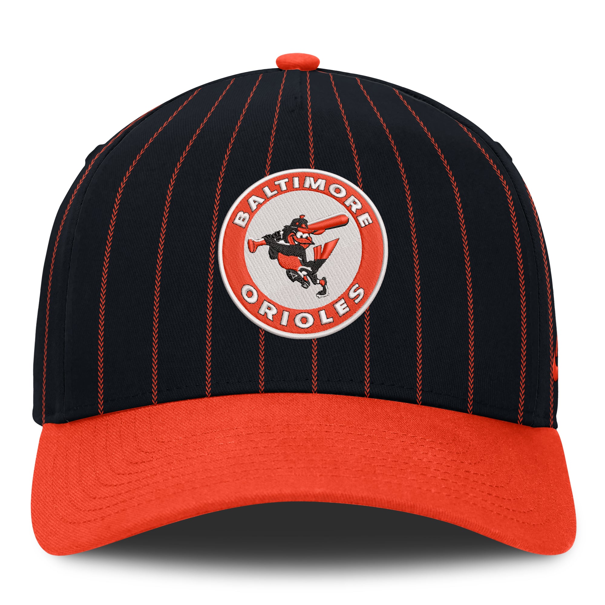 Casquette ajustable Nike pour homme, noire et orange, Baltimore Orioles Cooperstown Rise A-Frame