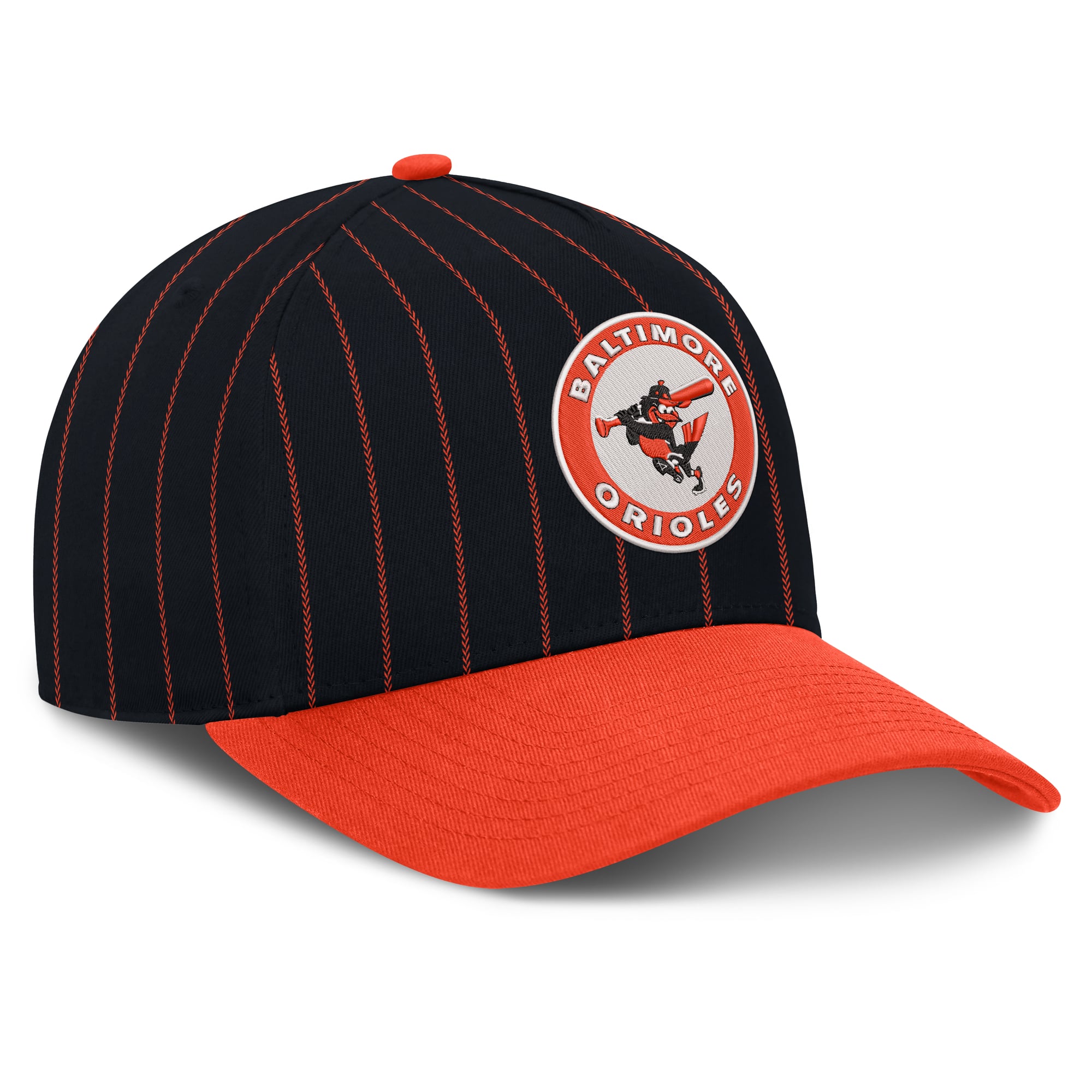 Casquette ajustable Nike pour homme, noire et orange, Baltimore Orioles Cooperstown Rise A-Frame