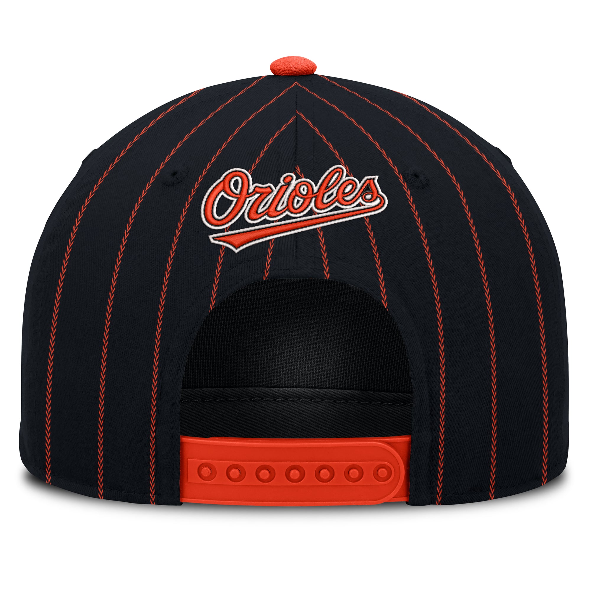 Casquette ajustable Nike pour homme, noire et orange, Baltimore Orioles Cooperstown Rise A-Frame