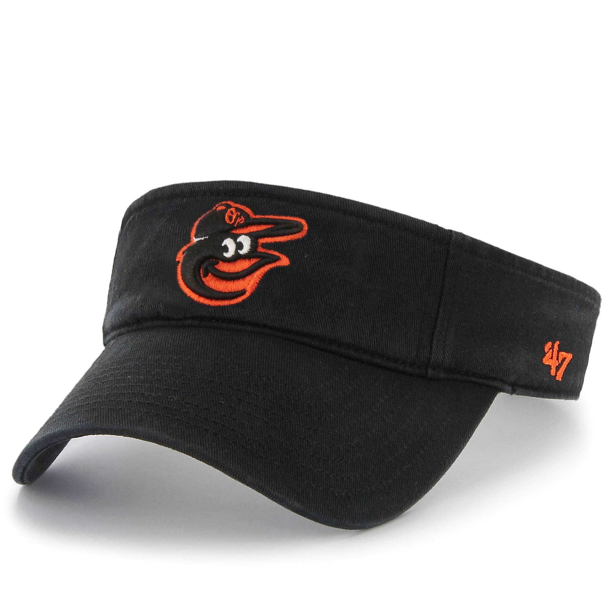 Visière réglable noire Baltimore Orioles « Clean Up » pour homme, modèle 47