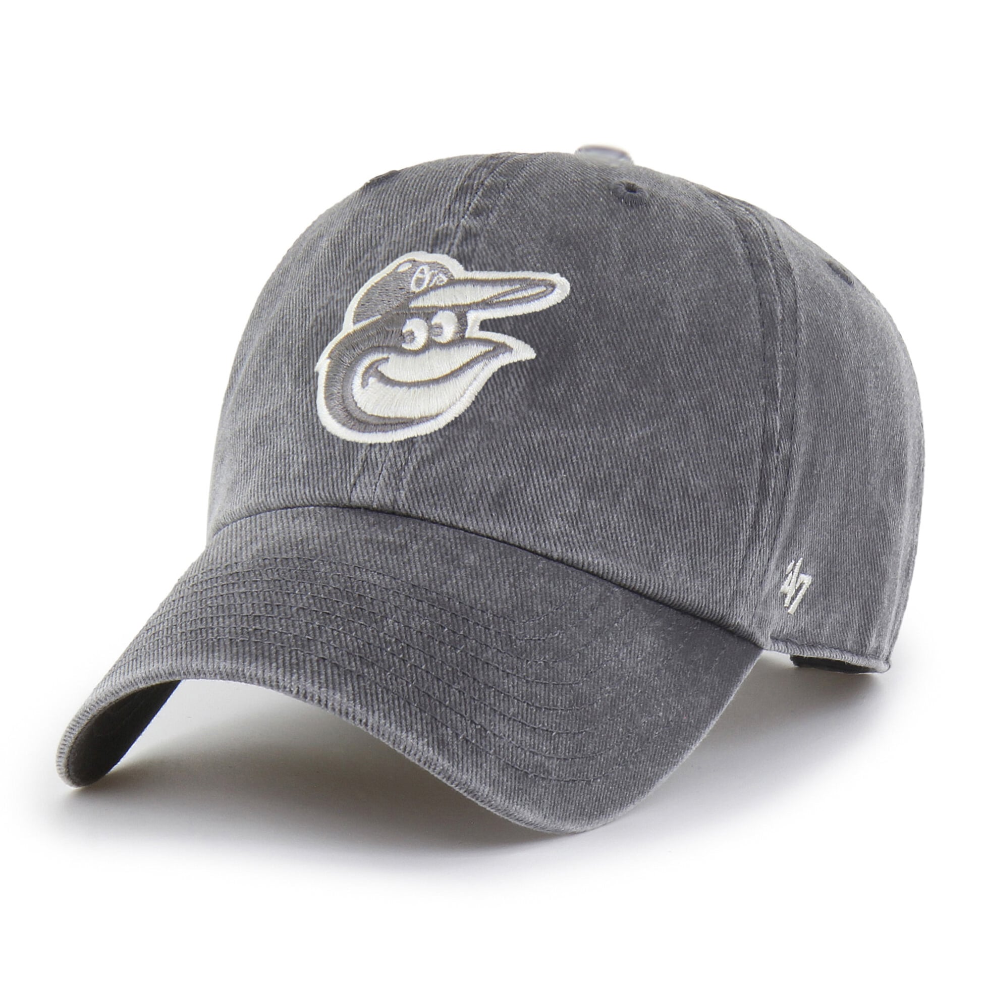 Casquette ajustable Baltimore Orioles '47 Charcoal Pigment Clean Up pour homme