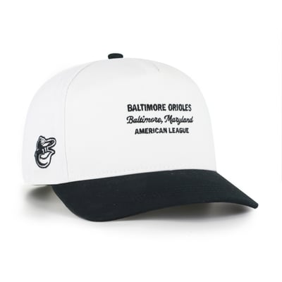 Baltimore Orioles '47 Contemporary Two-Tone Hitch Adjustable Hat - White/Black