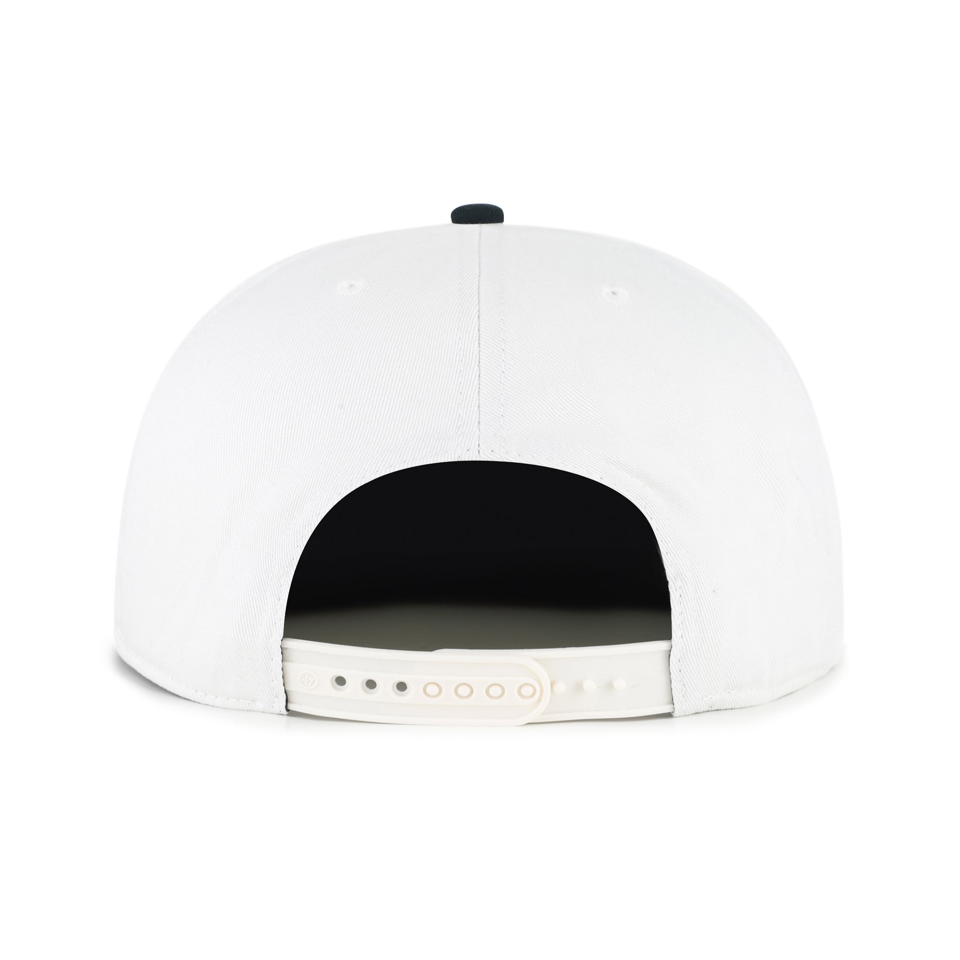 Men's '47 White/Black Baltimore Orioles Script Stack Relaxed Captain Snapback
