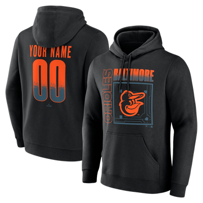 Sweat à capuche personnalisé Baltimore Orioles Home Field Pop avec nom et numéro - Noir
