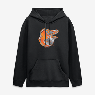 Baltimore Orioles  Metallic Mascot Hoodie - Black