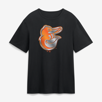 Baltimore Orioles  Metallic Mascot T-Shirt - Black