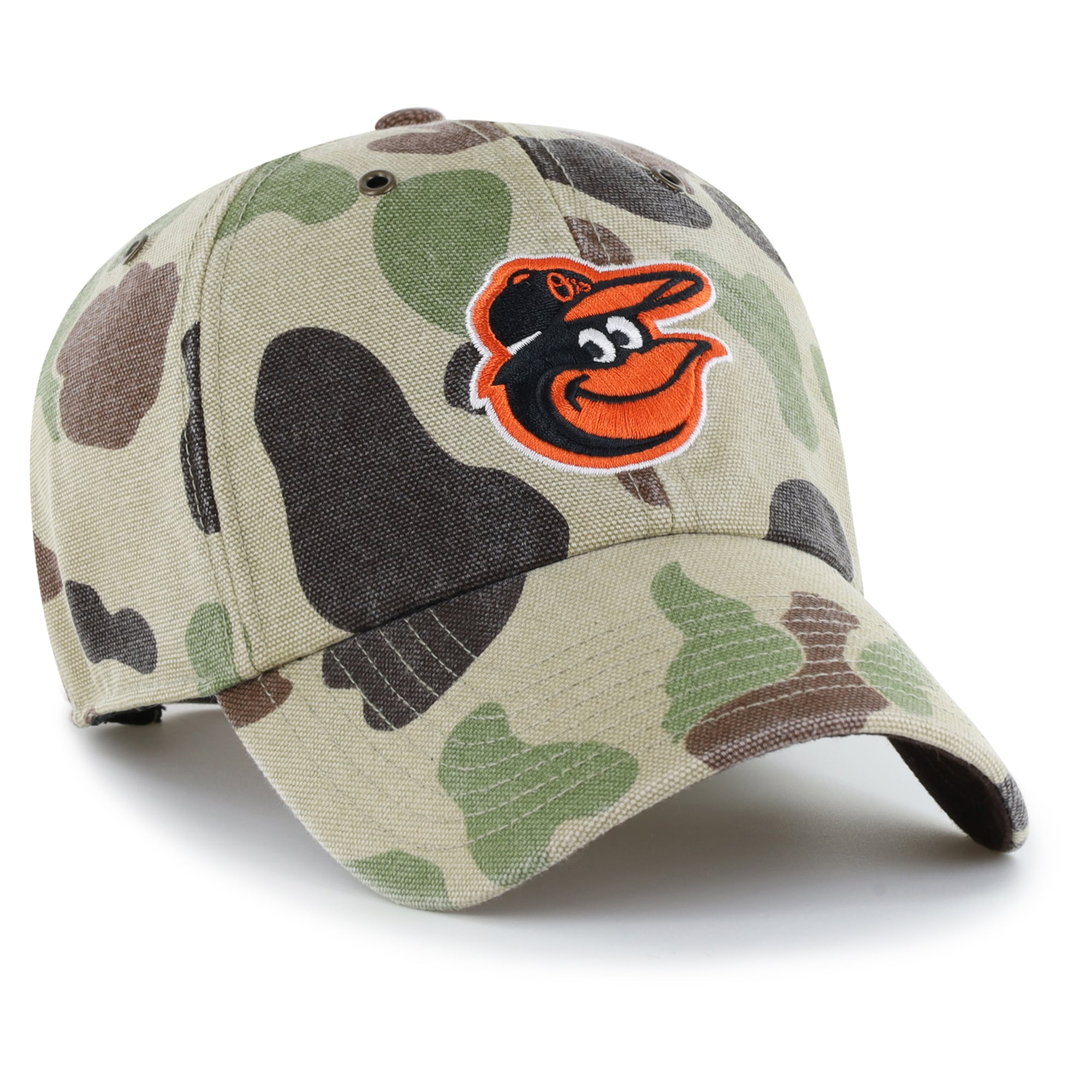 Casquette ajustable Carhartt x '47 Camo Baltimore Orioles Duck Clean Up pour homme