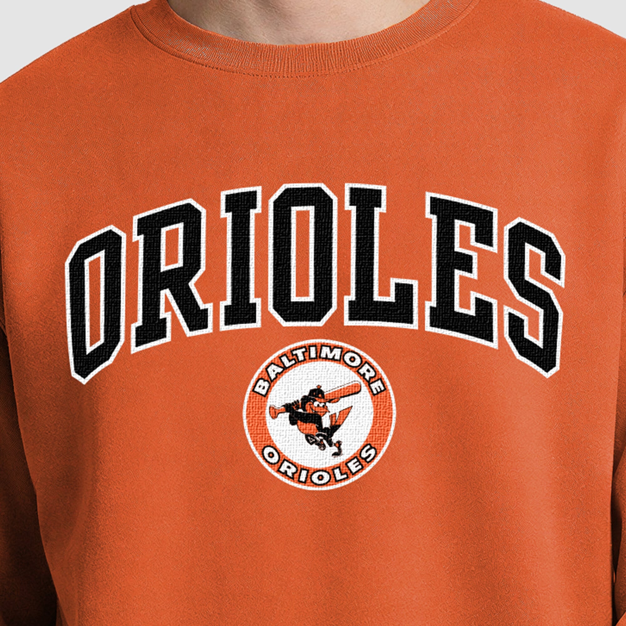 Sweat-shirt polaire Champion orange Baltimore Orioles pour homme