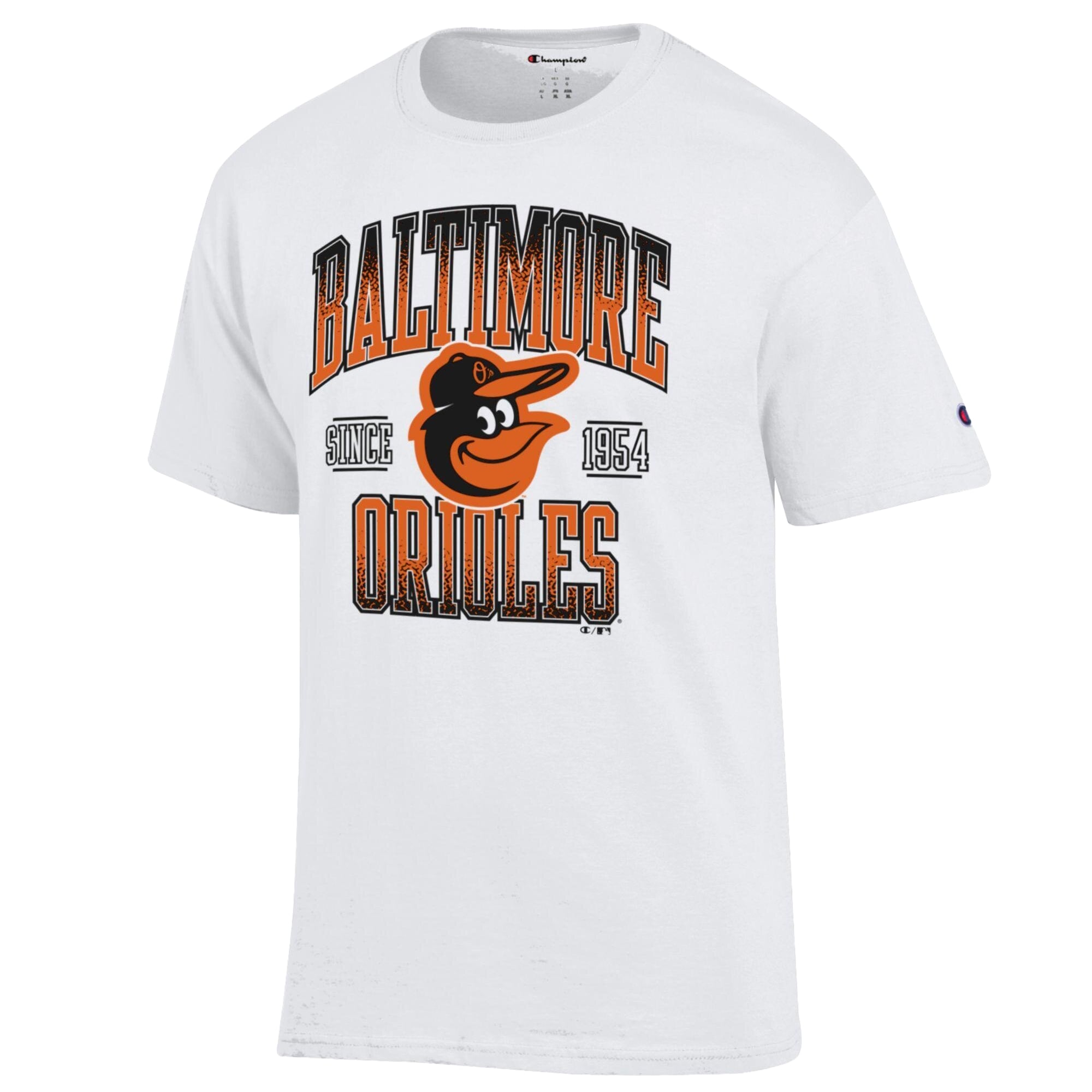 Men's Champion White Baltimore Orioles Team Name T-Shirt