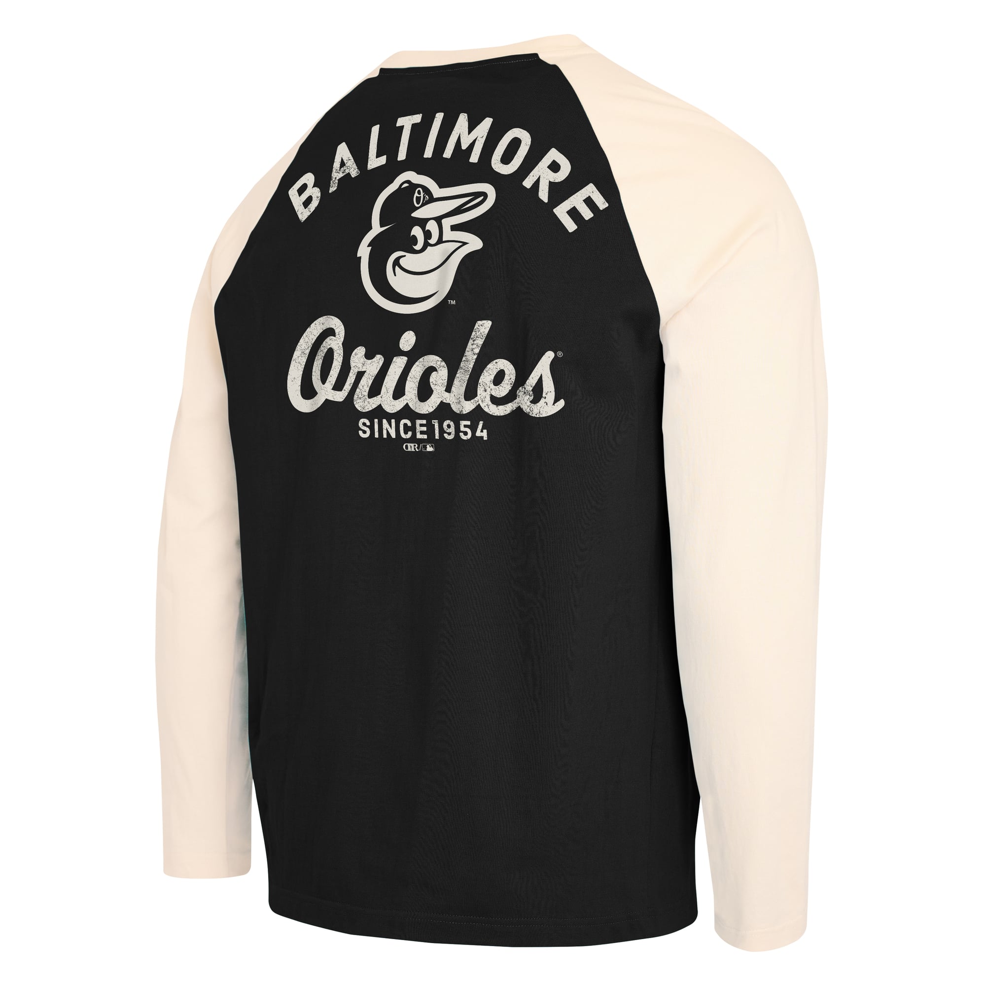 Men's Darius Rucker Collection by Fanatics Black/White Baltimore Orioles Henley Long Sleeve T-Shirt
