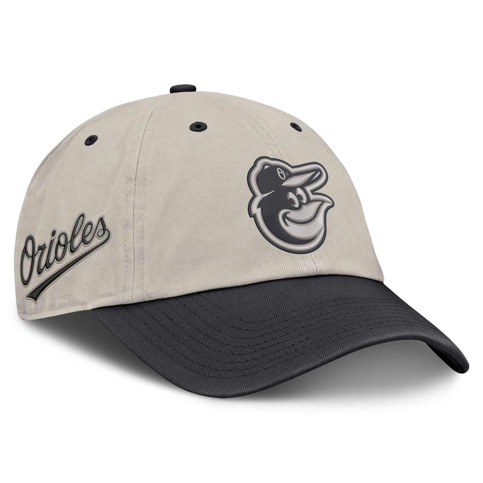 Men's Fanatics Beige/Charcoal Baltimore Orioles Frame Adjustable Hat
