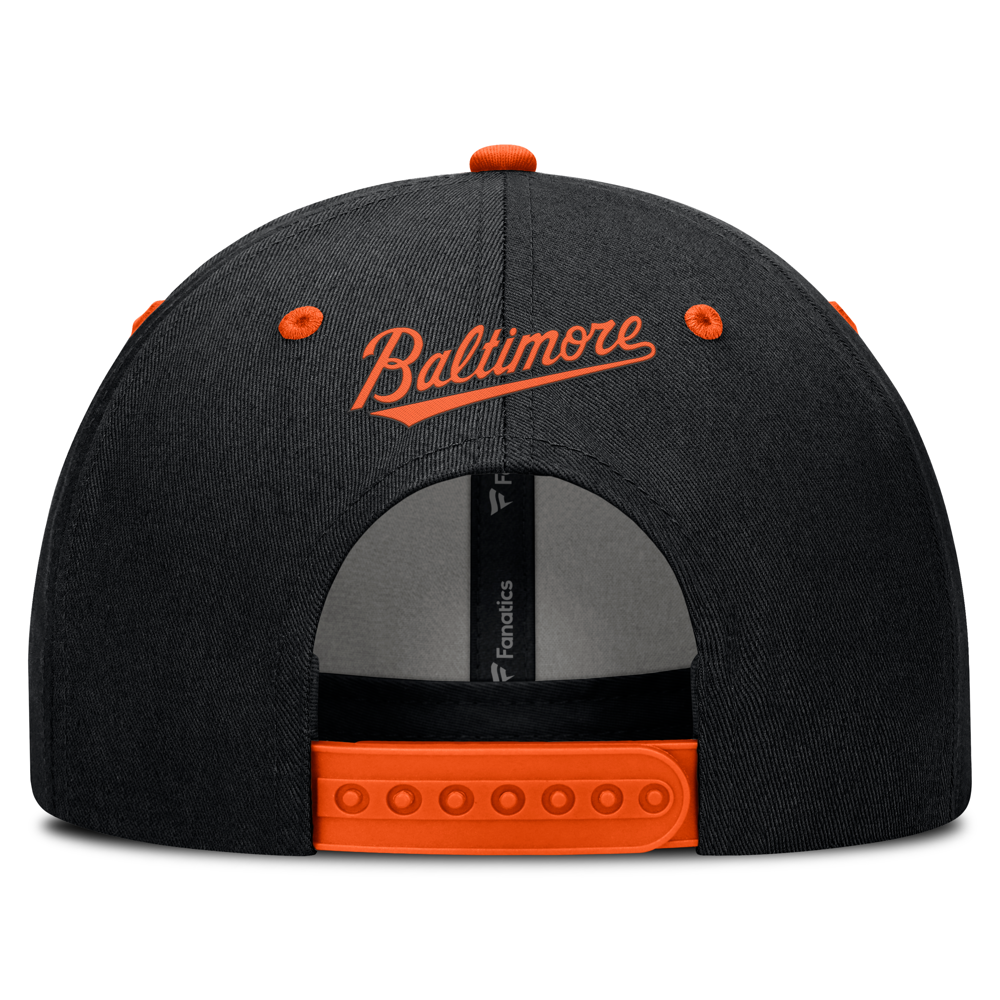 Casquette ajustable Fanatics noire pour homme, modèle Leadoff des Orioles de Baltimore