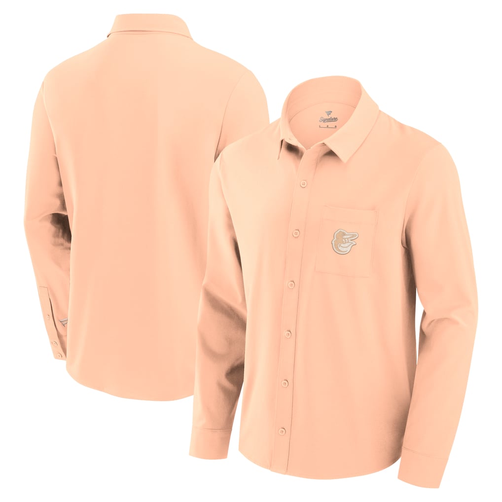 Baltimore Orioles Fanatics Front Office Long Sleeve Button-Up Shirt - Light Pink