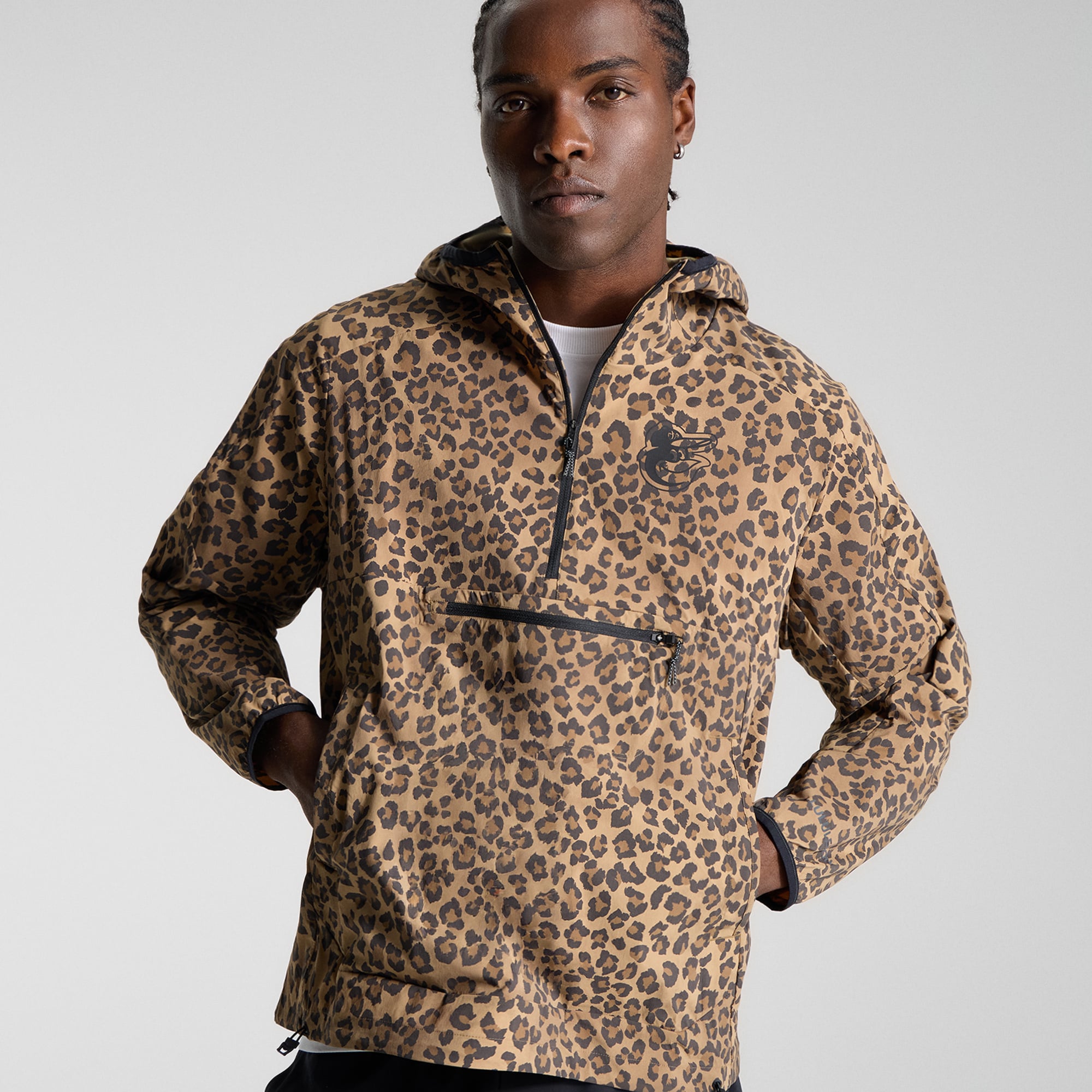 Men's lululemon Baltimore Orioles Multi-Pocket Running Anorak *Leopard