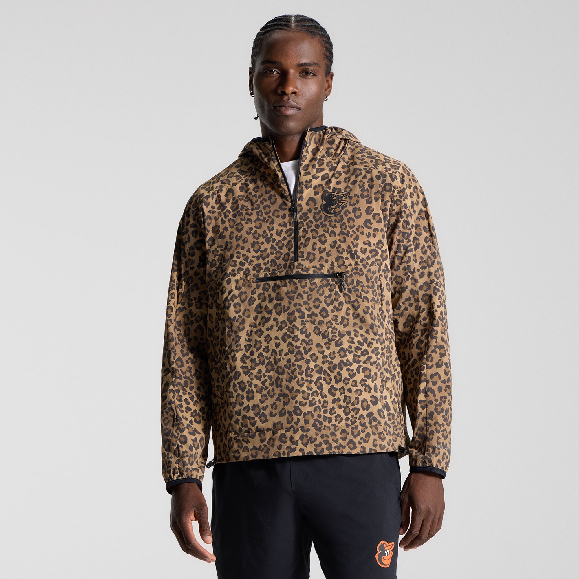 Anorak de course multipoches pour homme lululemon Baltimore Orioles *Léopard