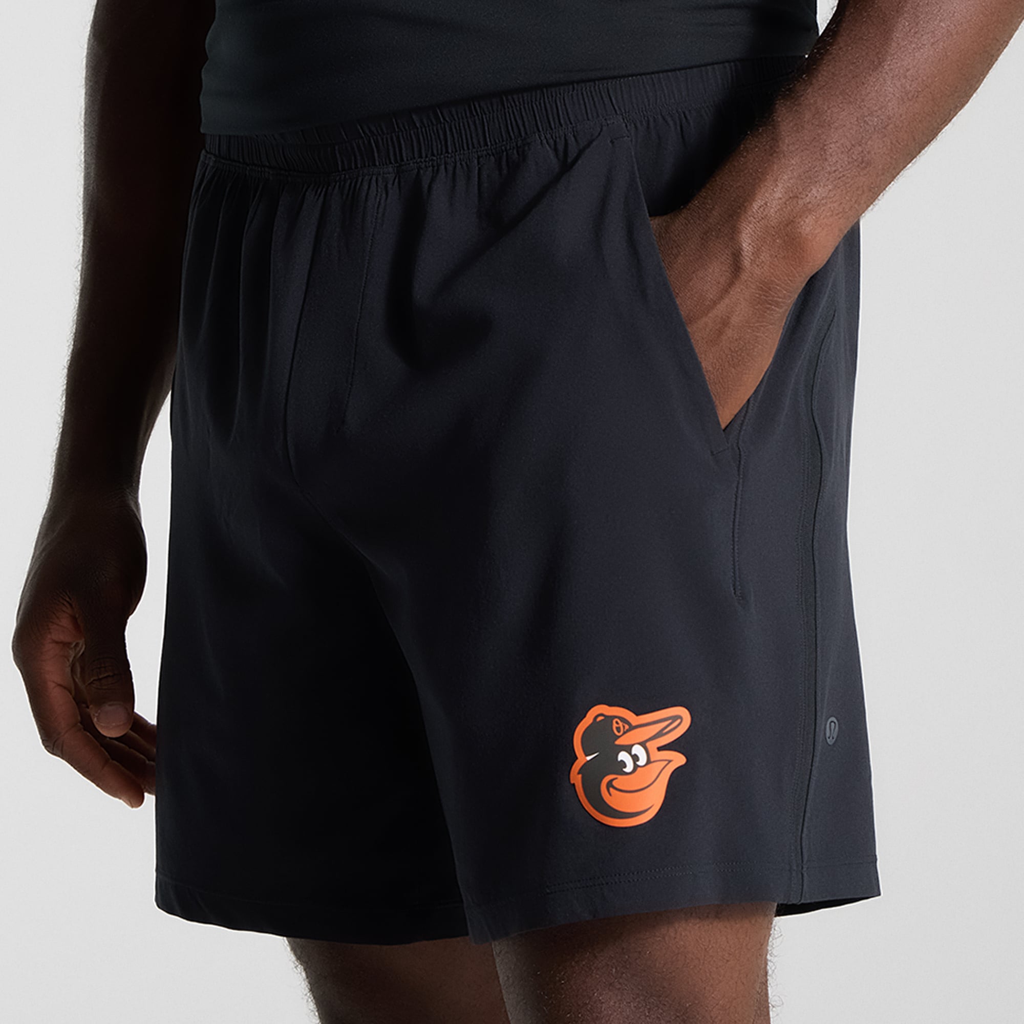 Short sans doublure Pace Breaker noir Baltimore Orioles pour homme de 7 pouces la marque lululemon