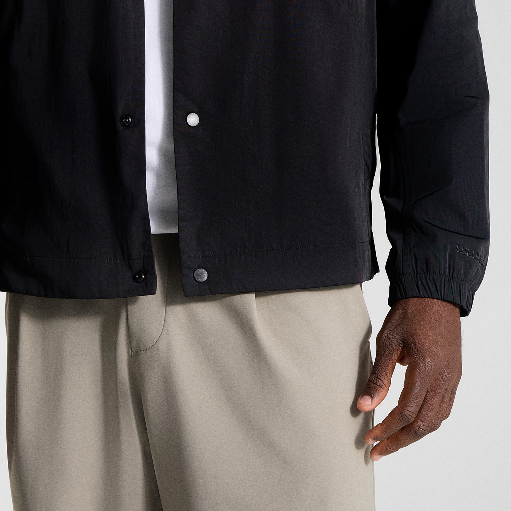 Veste de coach raglan noire Baltimore Orioles lululemon pour homme