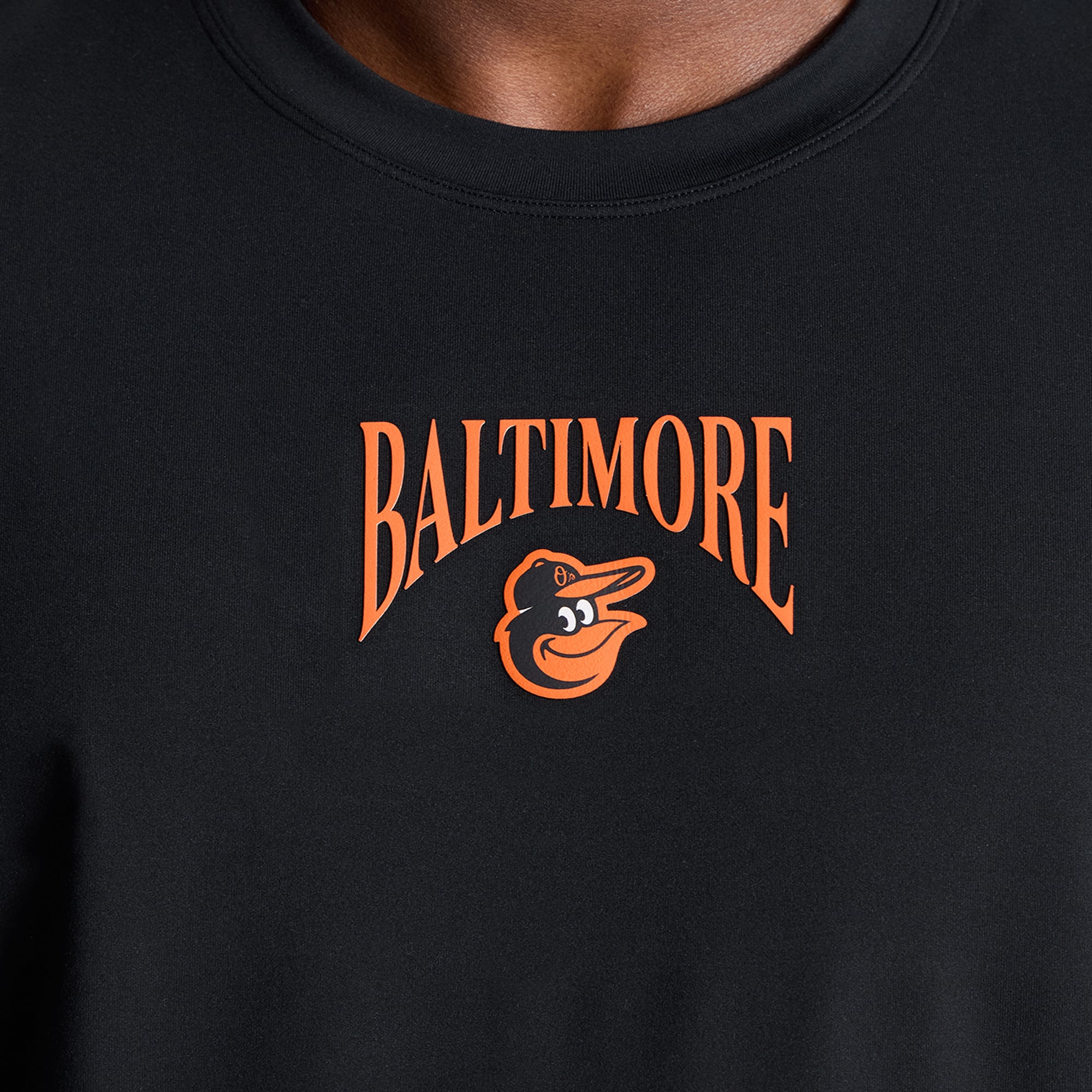 T-shirt en jersey doux noir Baltimore Orioles pour homme de la marque lululemon