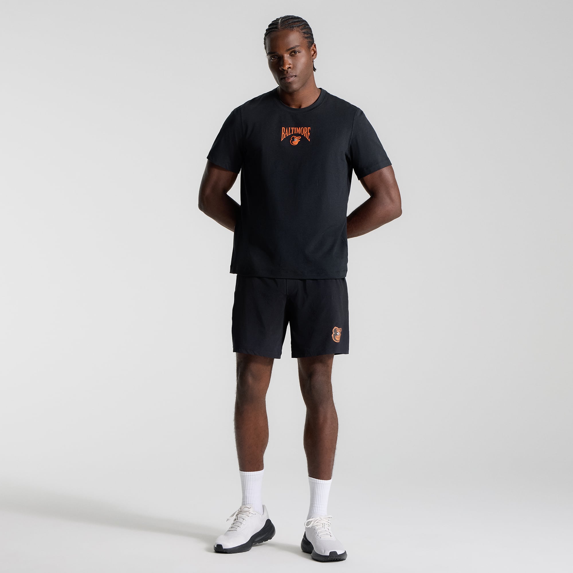 T-shirt en jersey doux noir Baltimore Orioles pour homme de la marque lululemon