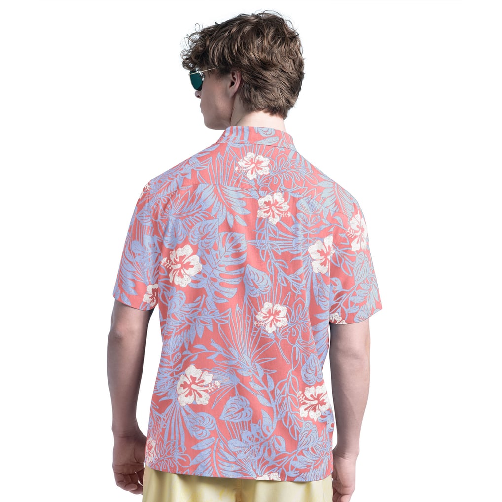 Baltimore Orioles Margaritaville Palm Shade Party Button-Up Shirt - Coral