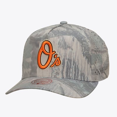 Baltimore Orioles Mitchell & Ness Perfect Pro Pinch Adjustable Hat - Camo