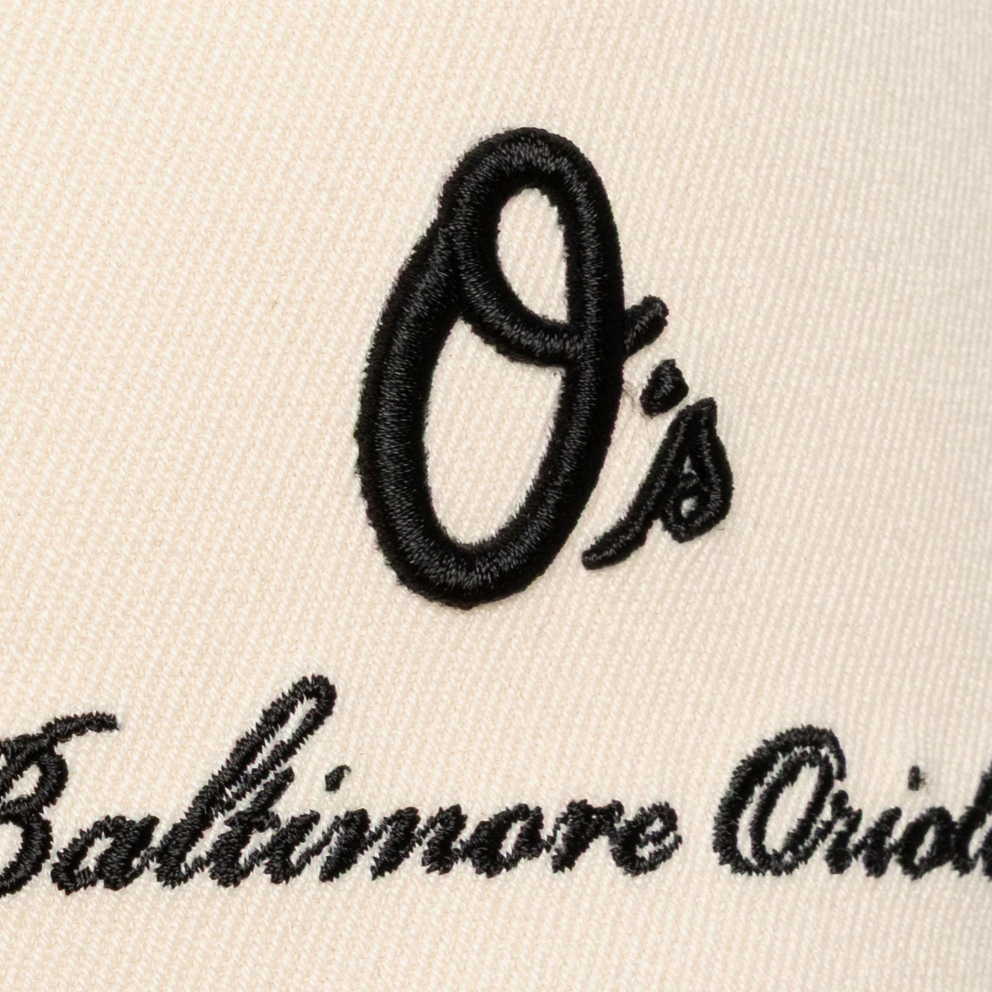 Casquette Mitchell & Ness pour homme, crème/noir, Baltimore Orioles, modèle Flawless Stretch Snapback