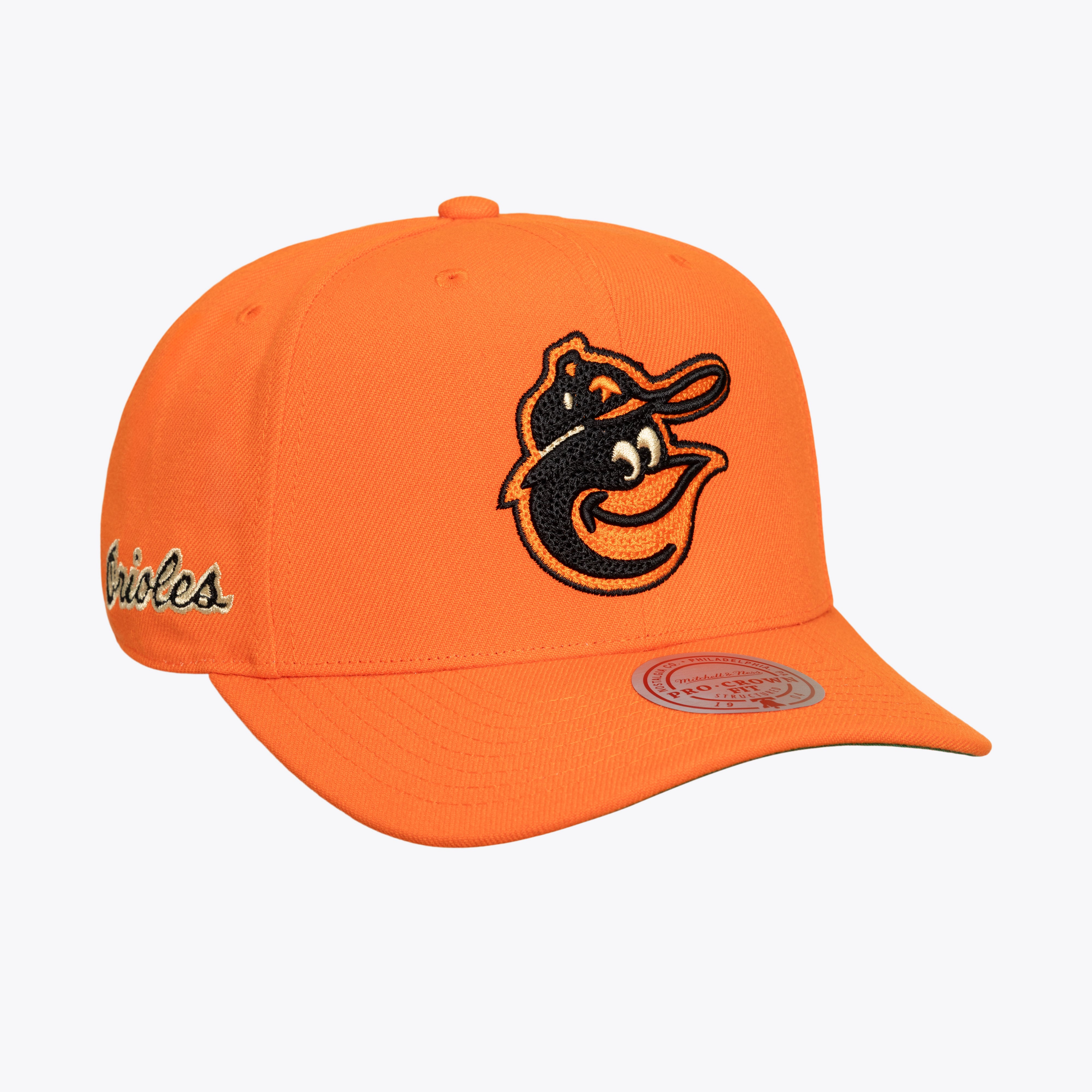 Men's Mitchell & Ness Orange Baltimore Orioles Secondary Pop Pro Snapback Hat