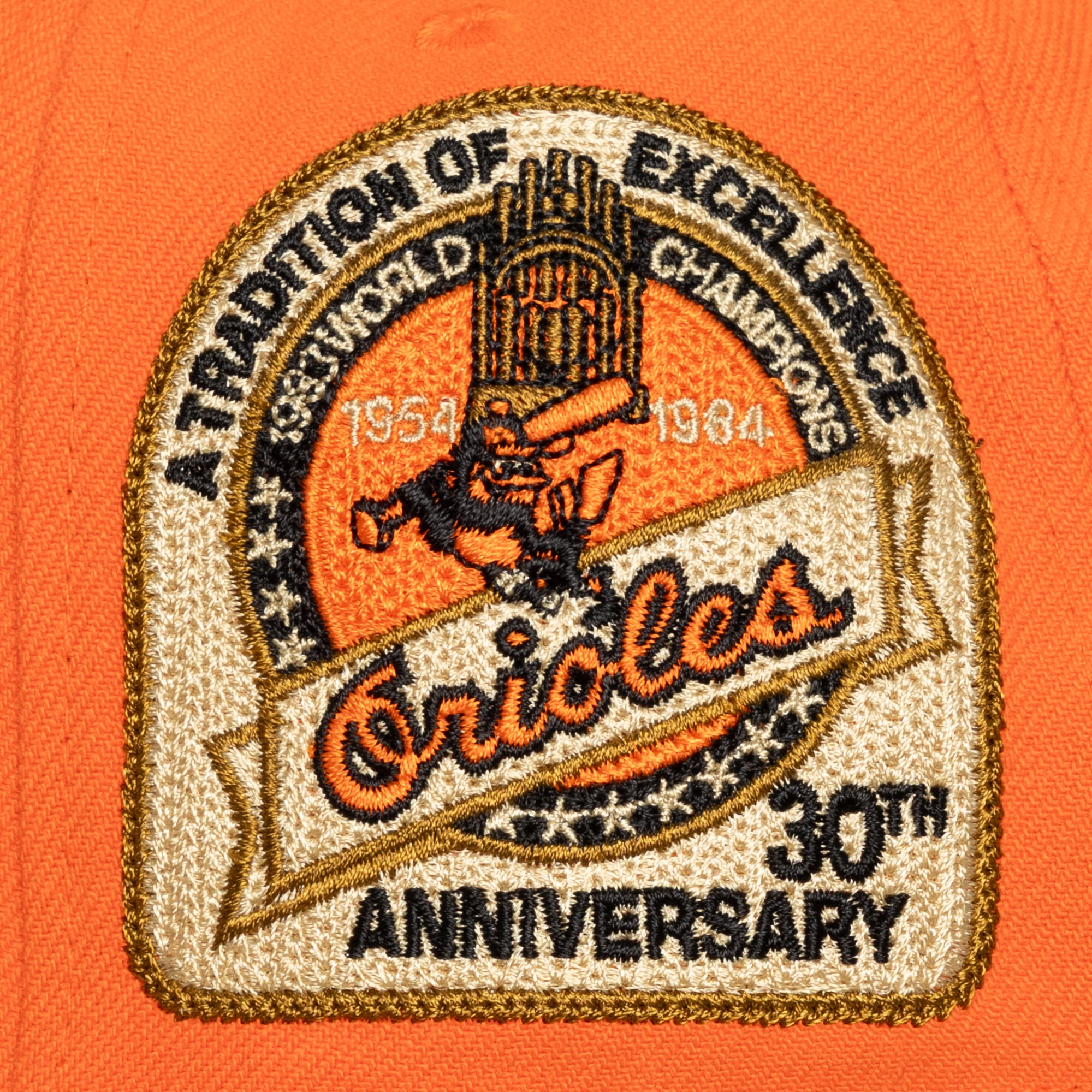 Men's Mitchell & Ness Orange Baltimore Orioles Secondary Pop Pro Snapback Hat