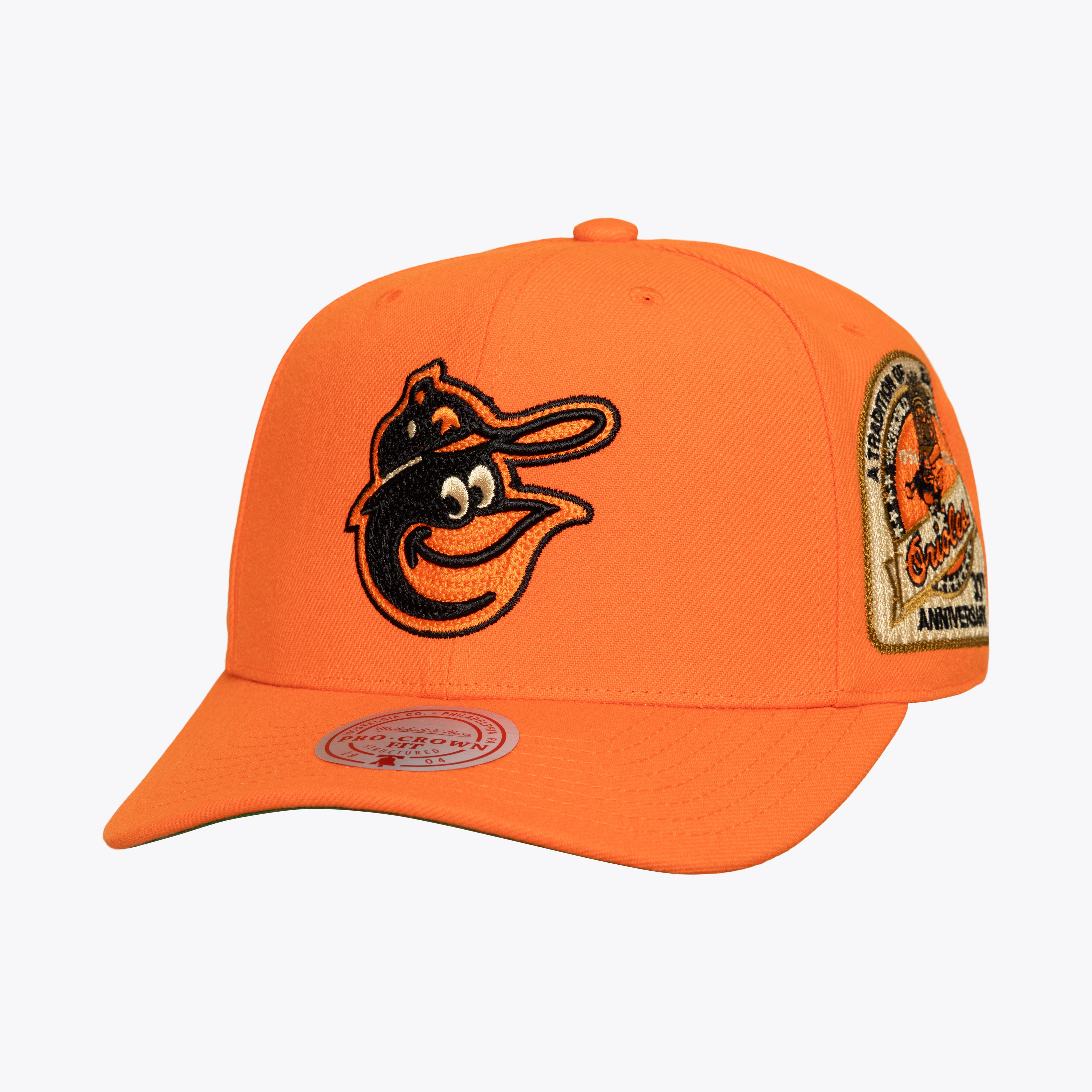Men's Mitchell & Ness Orange Baltimore Orioles Secondary Pop Pro Snapback Hat