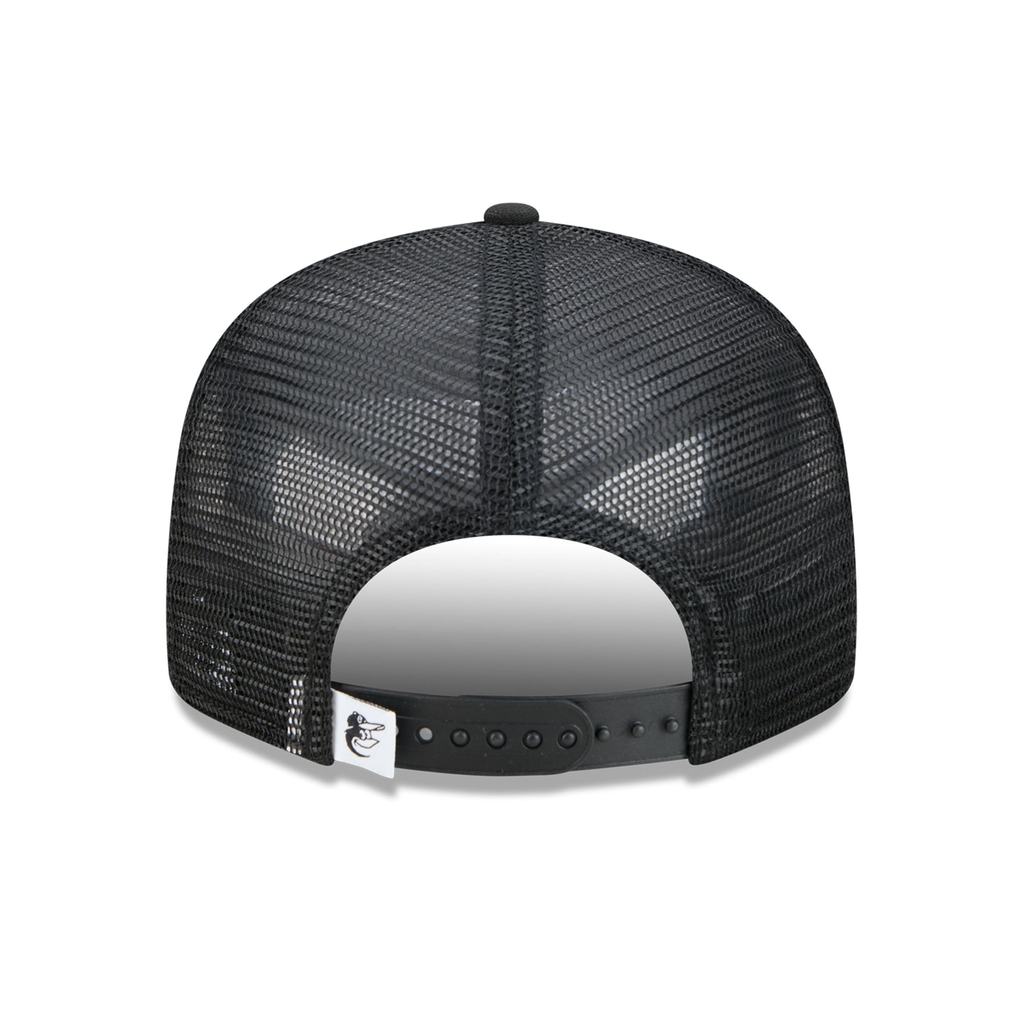 Men's New Era Black Baltimore Orioles 9FIFTY Adjustable Trucker Hat