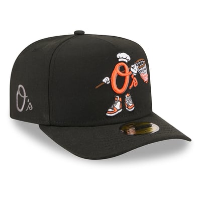 Baltimore Orioles New Era Cartoon A-Frame 59FIFTY Fitted Hat - Black