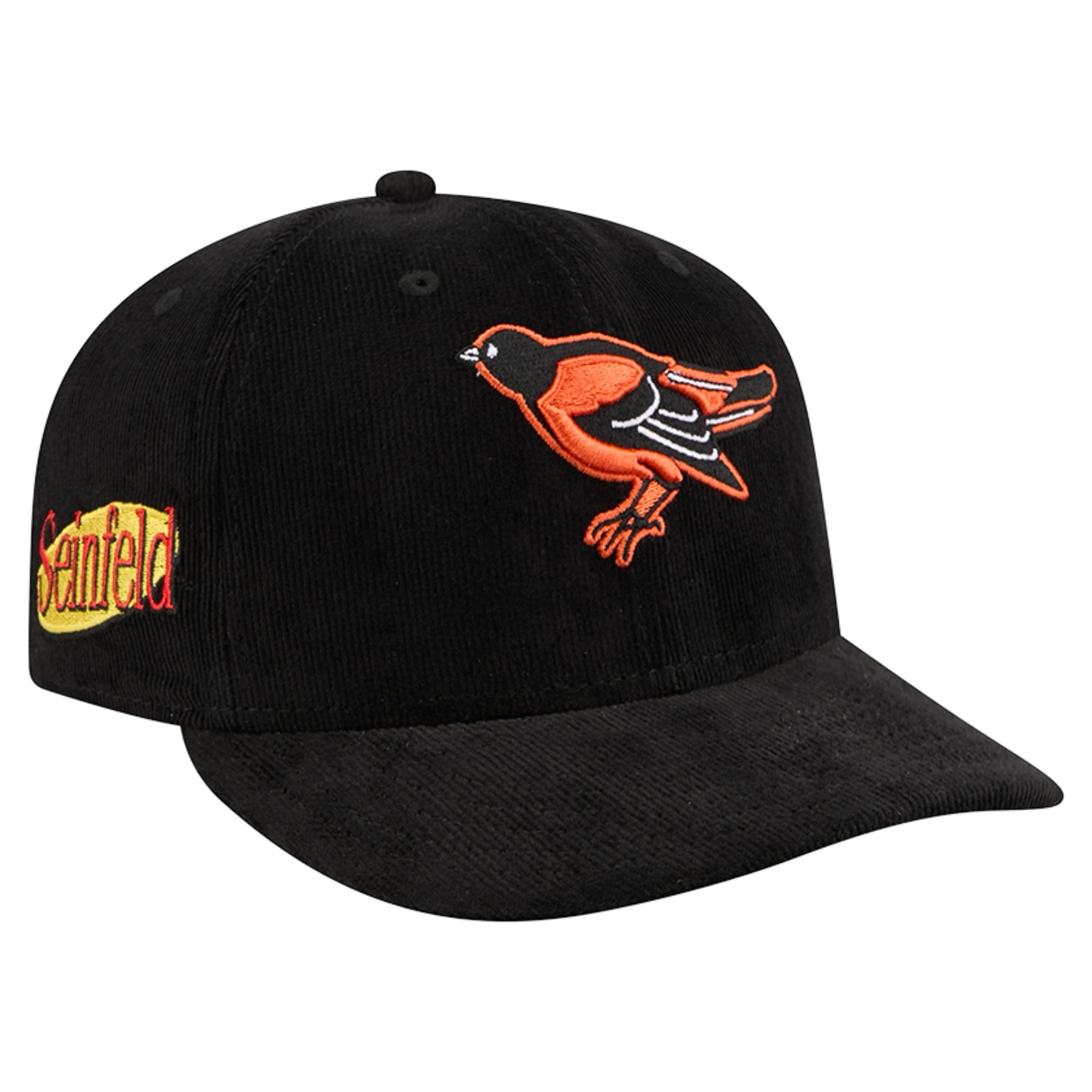 Casquette ajustée New Era 59FIFTY Seinfeld noire Baltimore Orioles pour homme