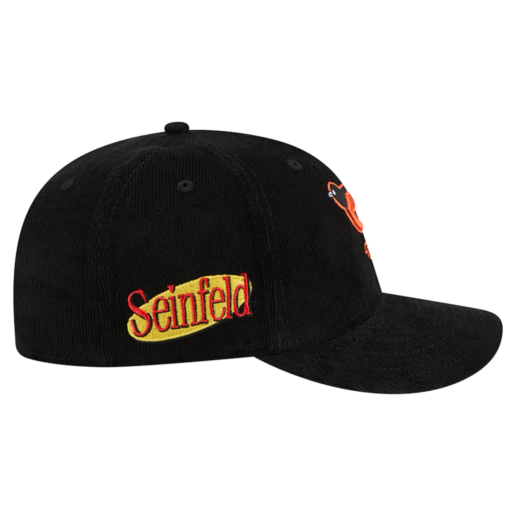 Casquette ajustée New Era 59FIFTY Seinfeld noire Baltimore Orioles pour homme