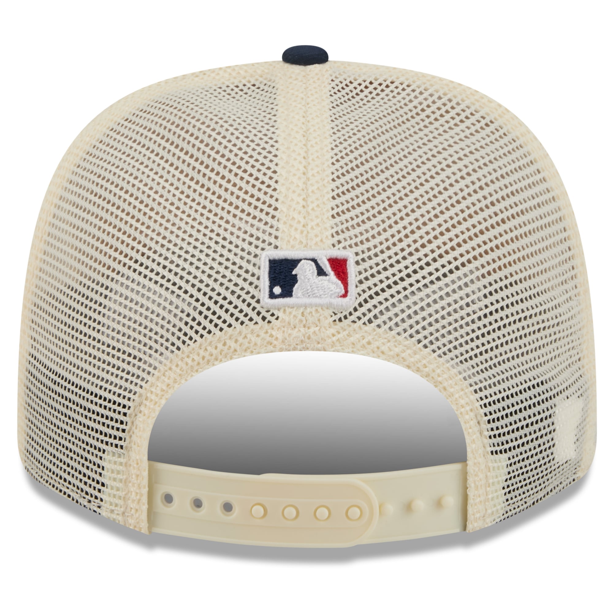Men's New Era Cream/Navy Baltimore Orioles USA 250 Fourth of July 9SEVENTY Adjustable Trucker Hat