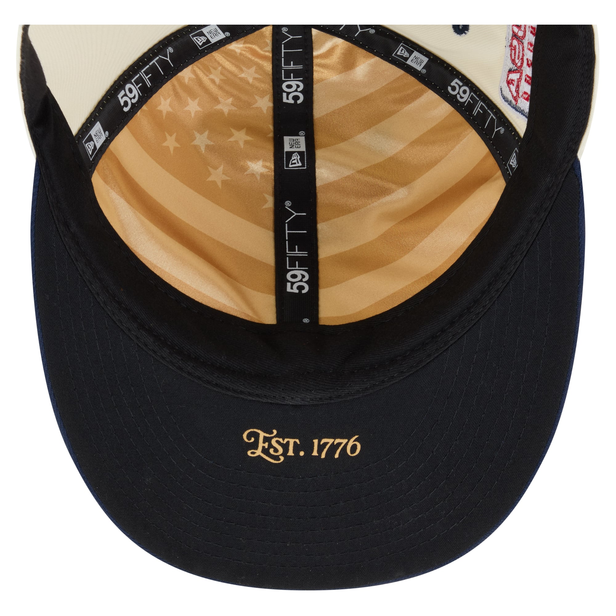 Men's New Era Cream/Navy Baltimore Orioles USA 250 Fourth of July Low Profile 59FIFTY Fitted Hat